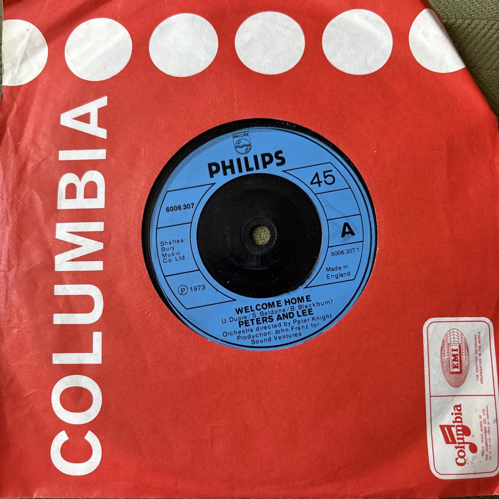 Peters and Lee, Welcome Home / Can't Keep My Mind On The Game, 7" Single Record