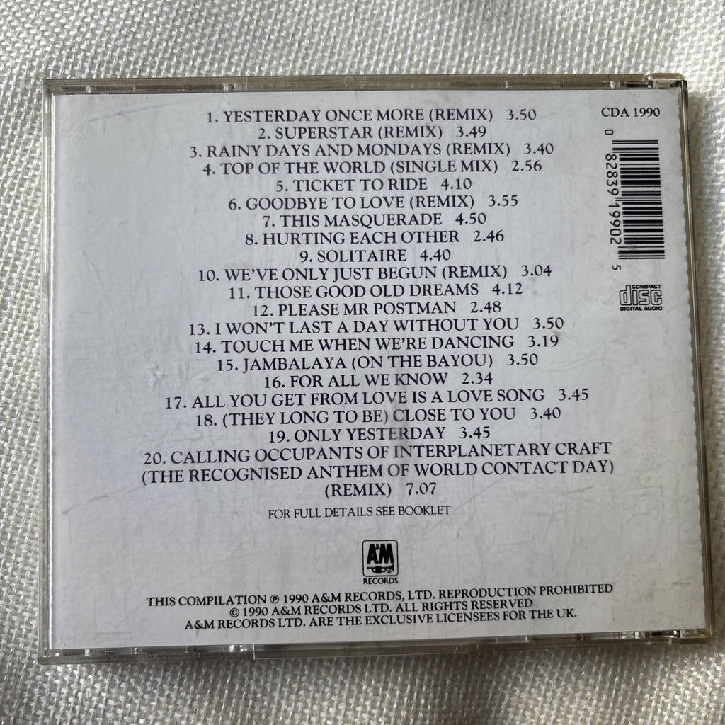 The Carpenters - Only Yesterday - Richard and Karen Greatest Hits CD (2014)