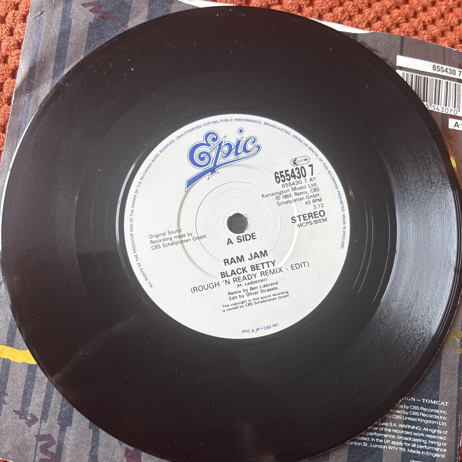 Ram Jam - Black Betty (Rough 'N' Ready Remix Edit) - 7" Vinyl Record - EX/VG