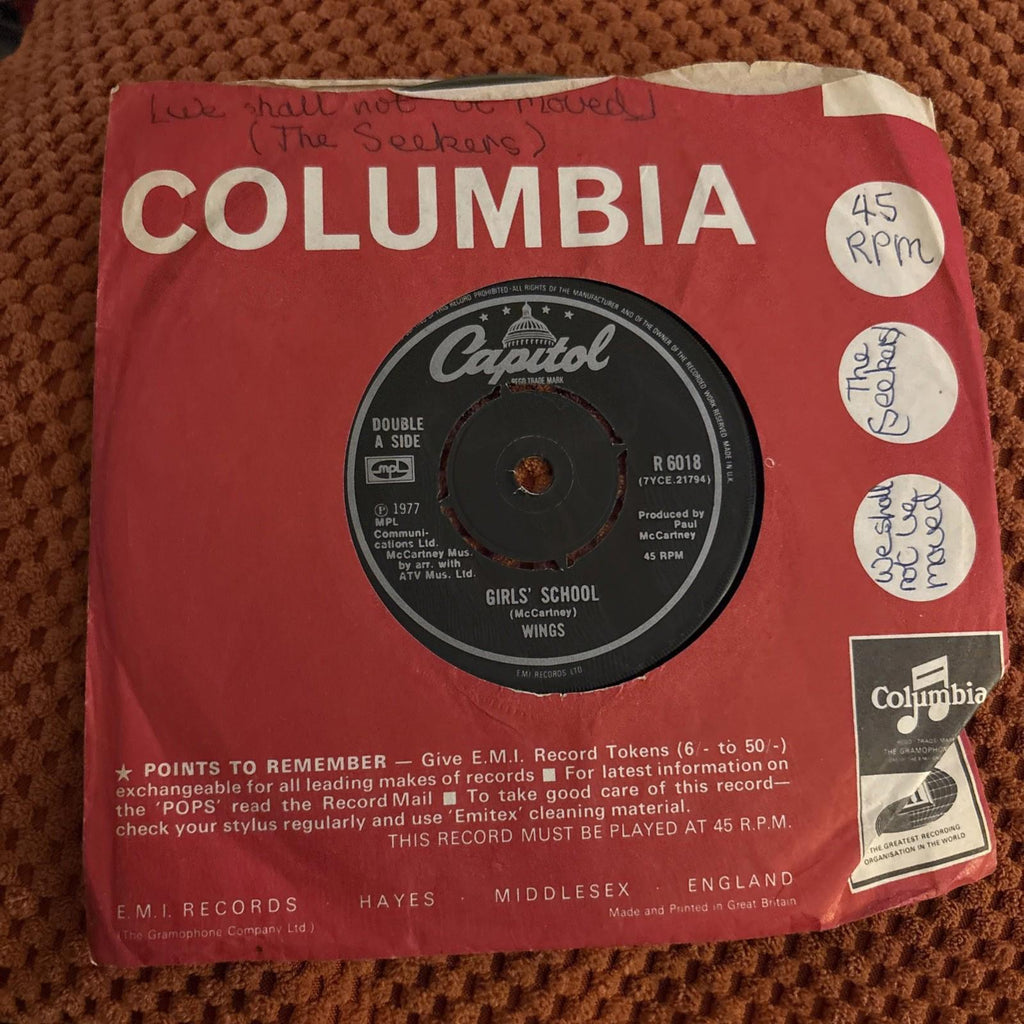 Wings Mull of Kintyre Girls School 7" Vinyl Single 1977 1st Press Paul McCartney