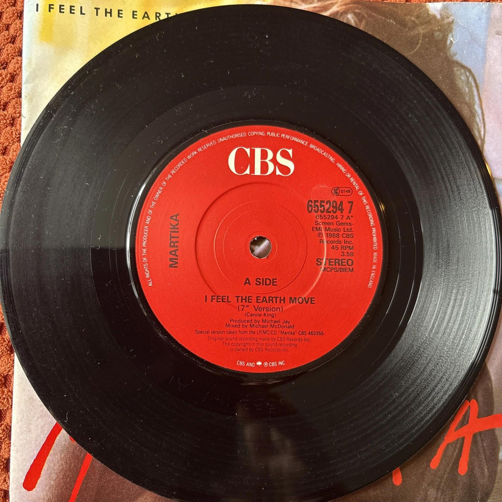 Martika - I Feel The Earth Move - 7” Vinyl Single