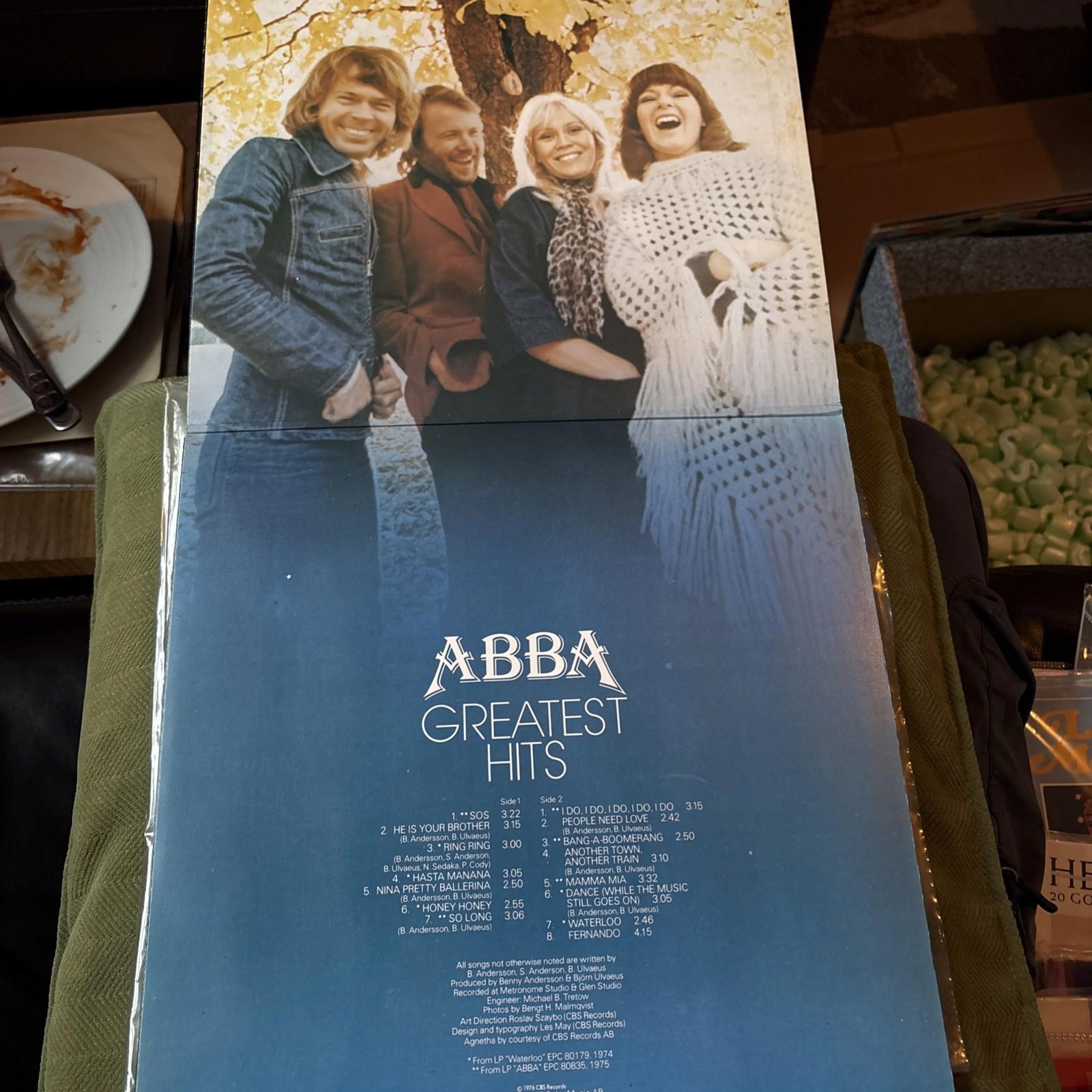 ABBA Greatest Hits 1976 Epic Pop Music Vinyl LP Record 12" Orange Seal