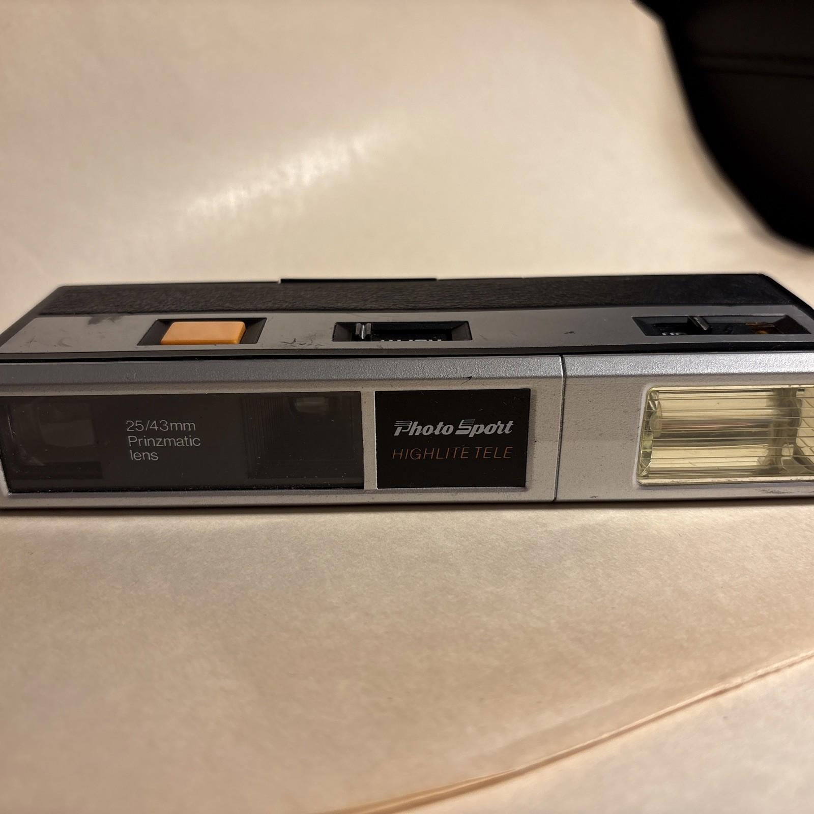 Vintage Retro PHOTOSPORT Highlite Tele 25/43mm Prinzmatic Lens Black Camera