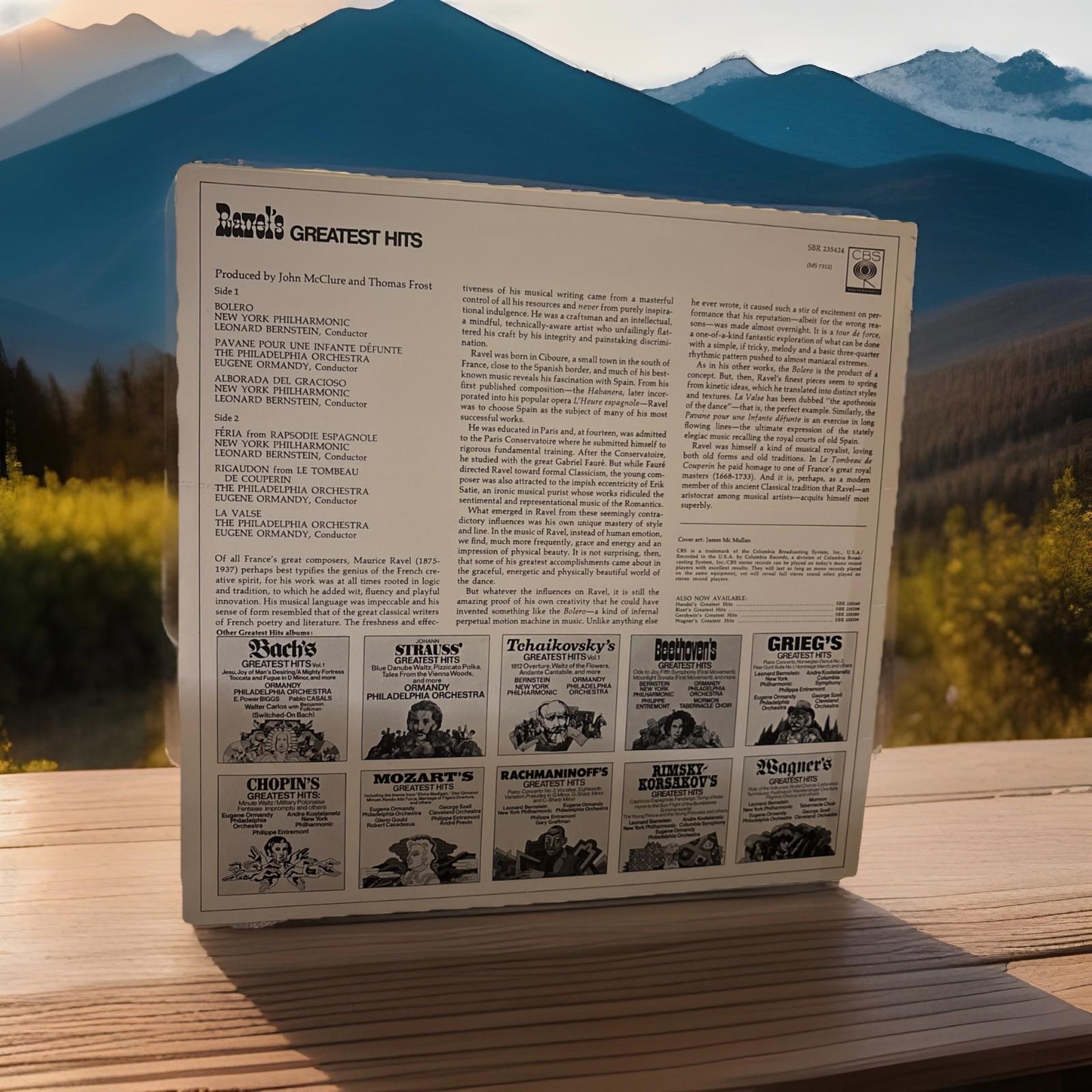 Ravel - Ravel's Greatest Hits - Music Vinyl Record Lp Bolero La Valse Pavane
