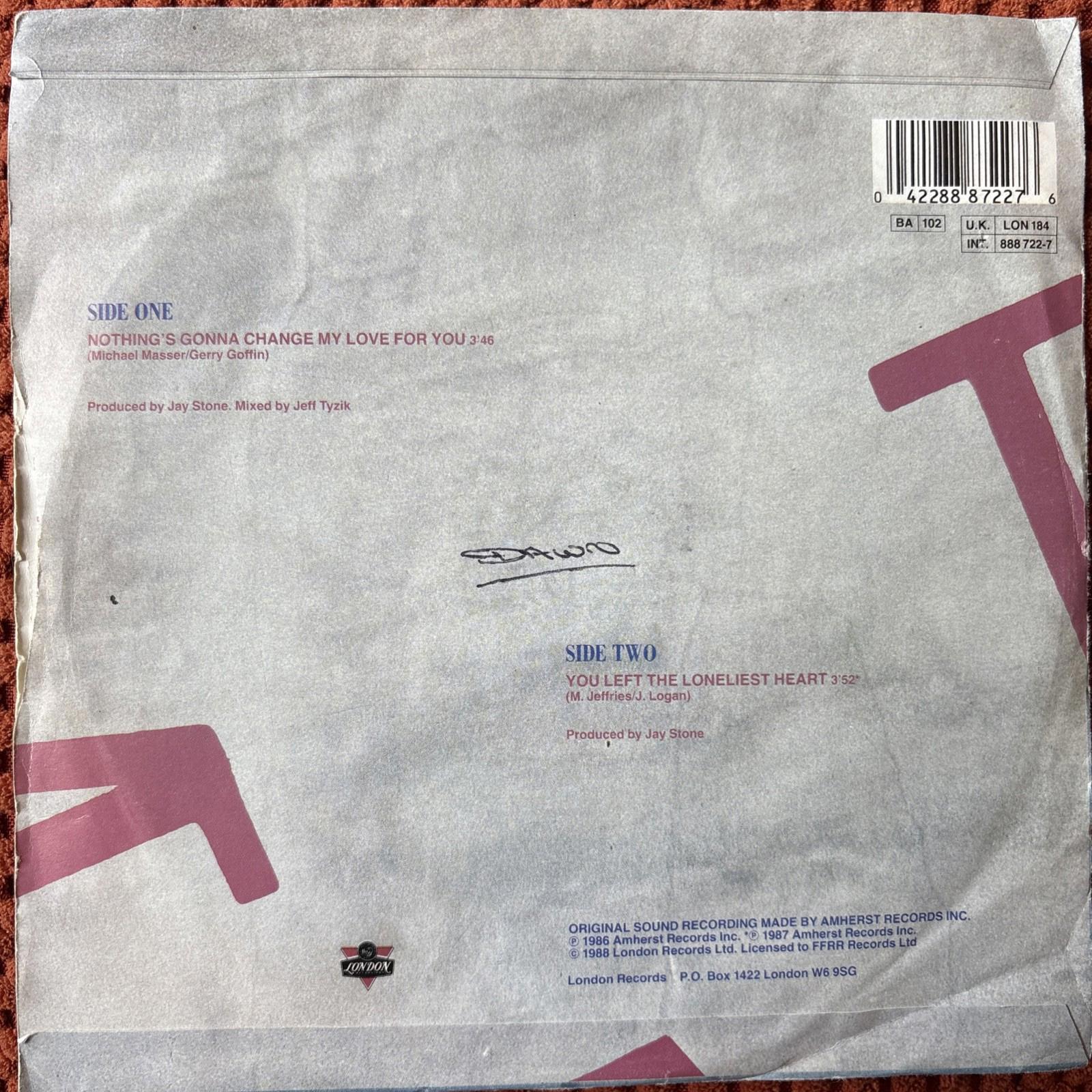 7" Vinyl Single - Glenn Medeiros - Nothing's Gonna Change My Love For You 1988