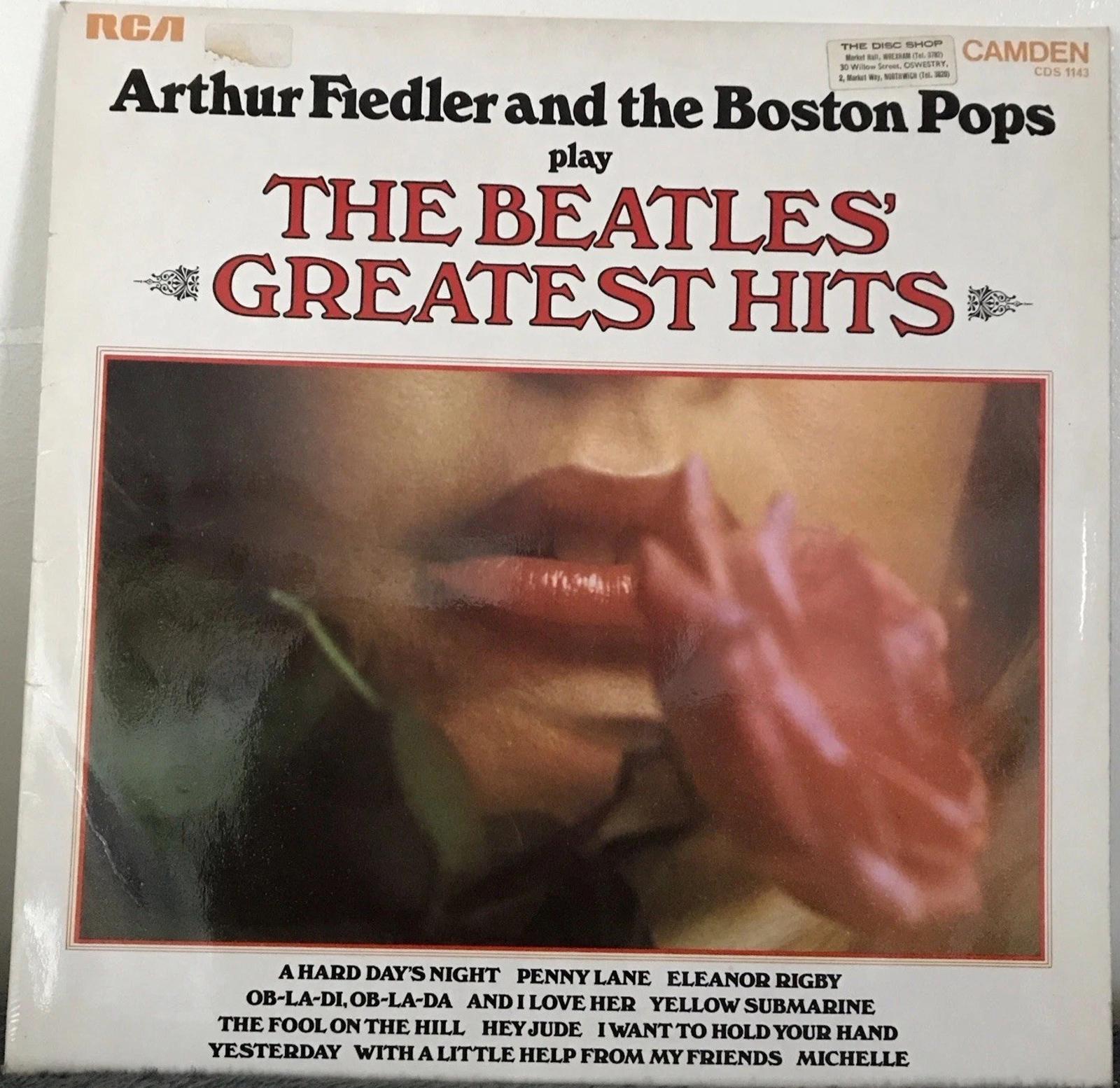 Arthur Fiedler and the Boston Pops play The Beatles greatest Hits 12 vinyl LP