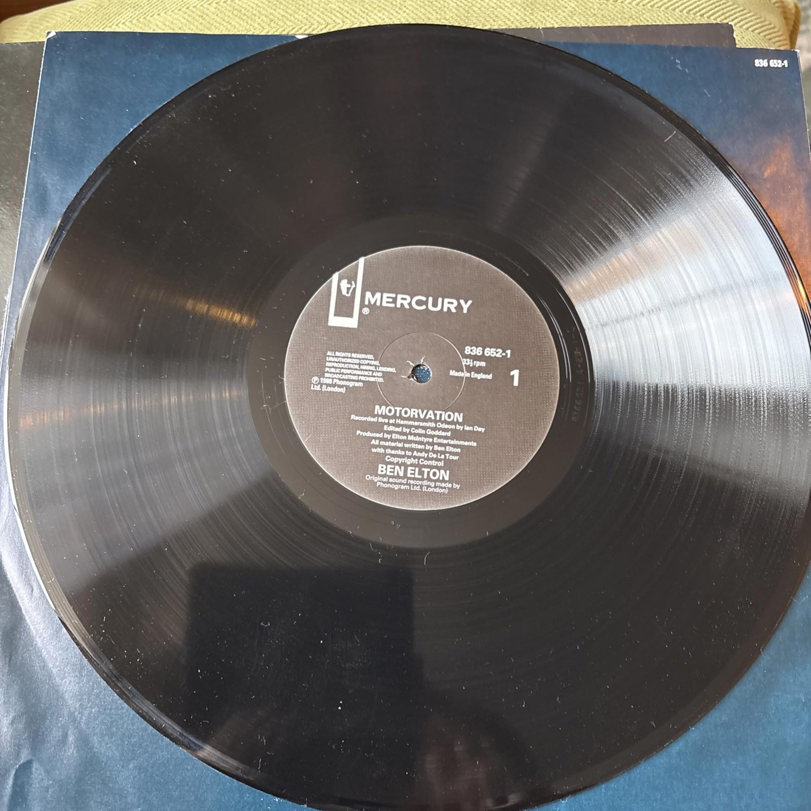 BEN ELTON ~ MOTORVATION ~ 1988 UK 2-TRACK VINYL LP RECORD ~ MERCURY 836 652-1
