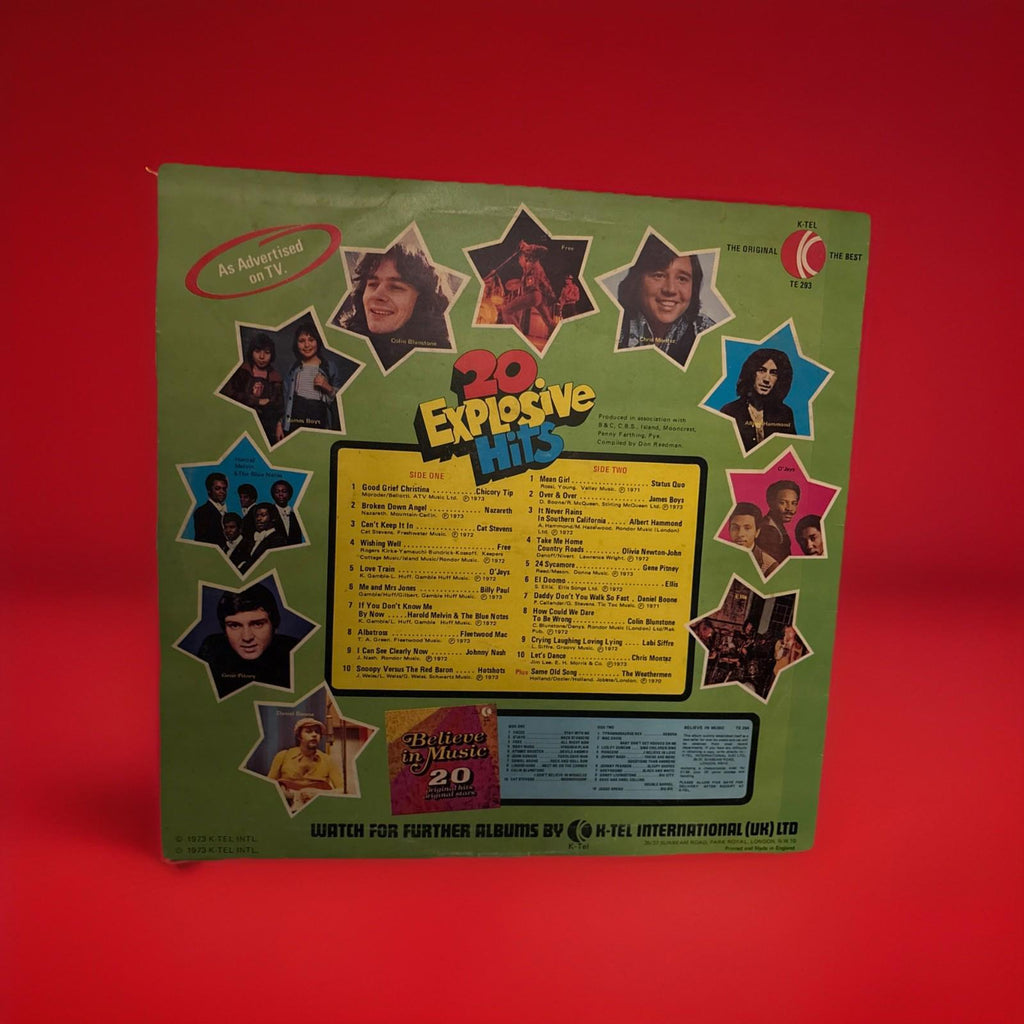 20 Explosive Hits  Early 70's Pop Vinyl Lp excellent Condition Fast Postage