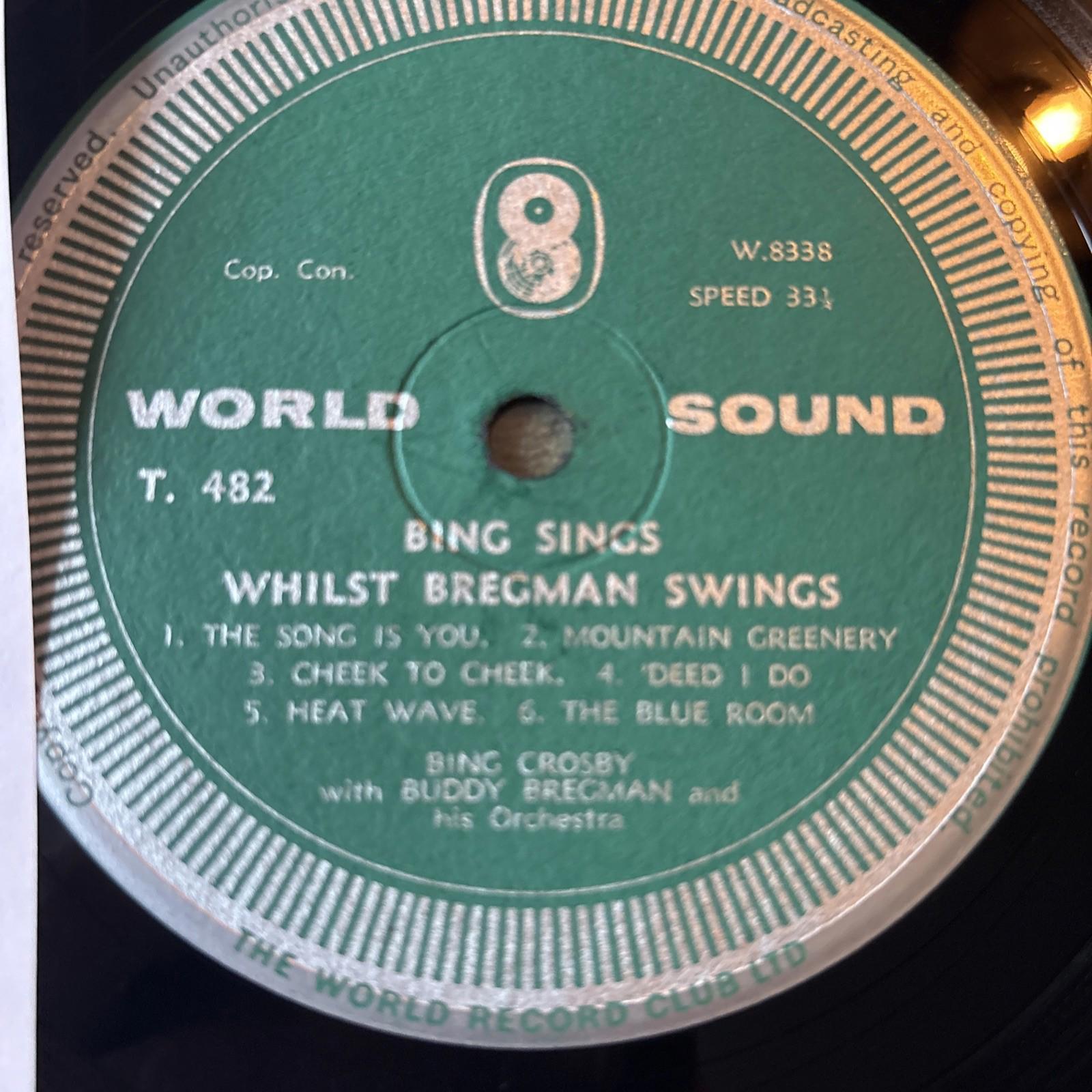 Bing Crosby, Buddy Bregman - Bing Sings Whilst Bregman Swings (LP)