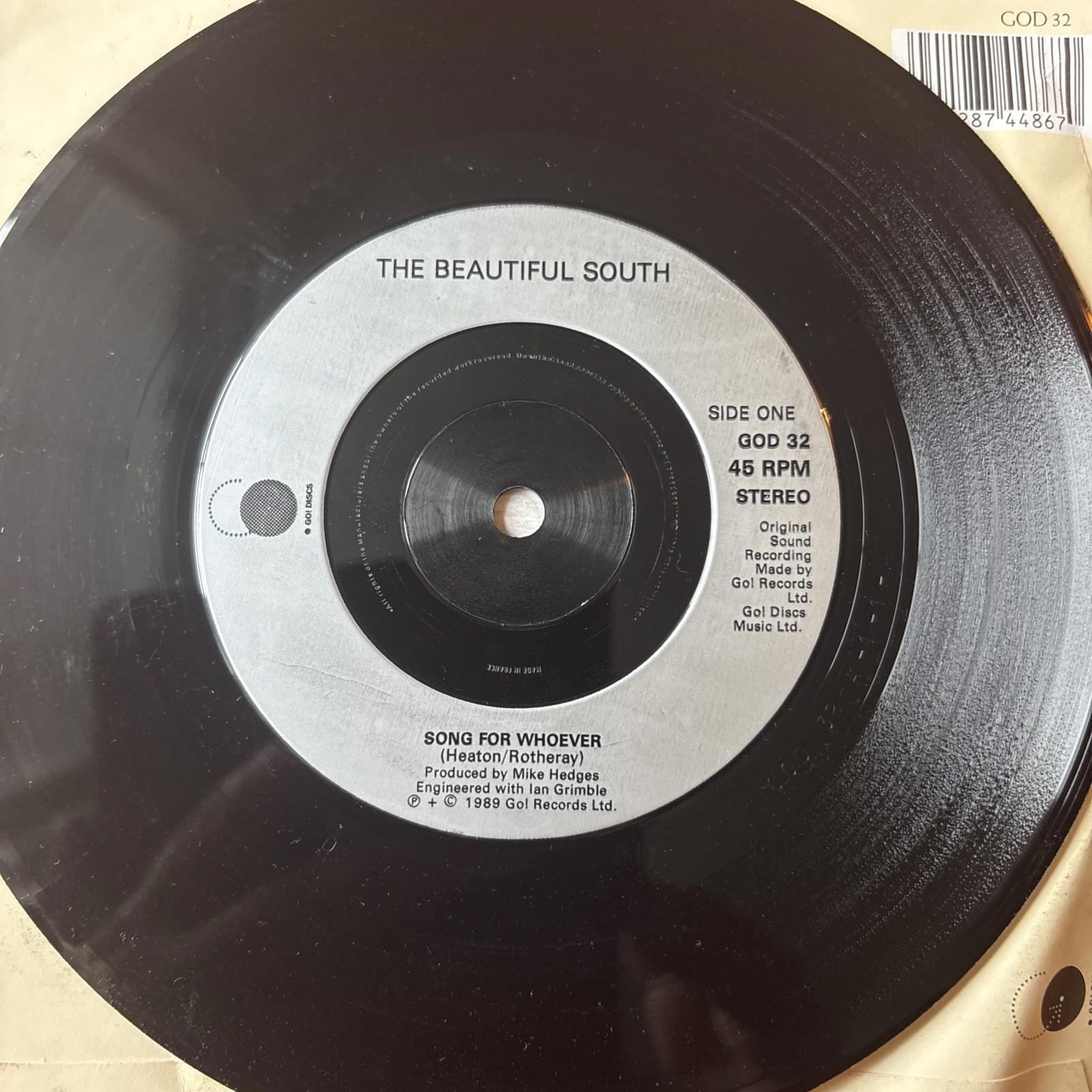 The Beautiful South, Song For Whoever / Straight in at 37 - 1989 7" Vinyl Record