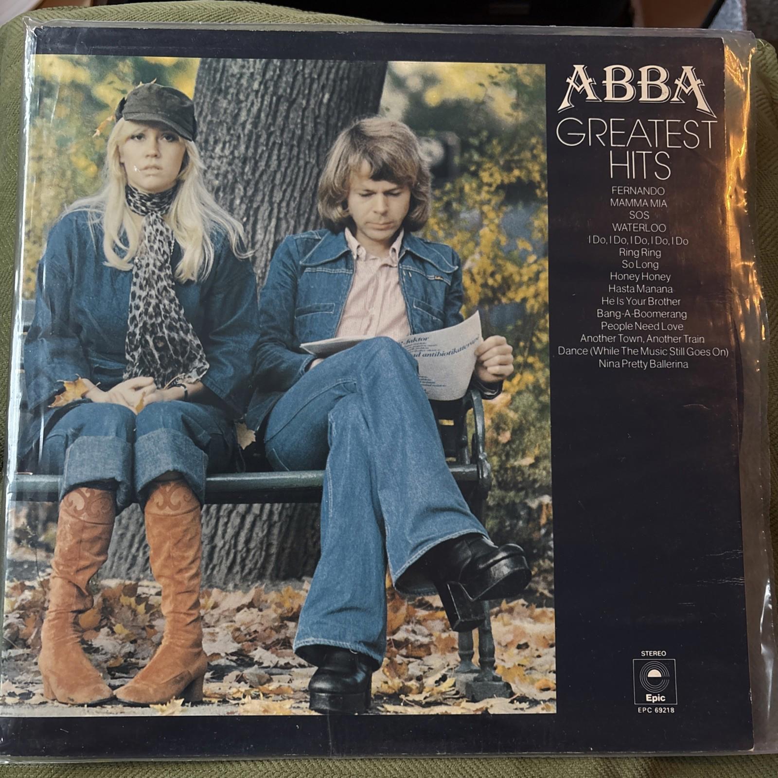 ABBA Greatest Hits 1976 Epic Pop Music Vinyl LP Record 12" Orange Seal