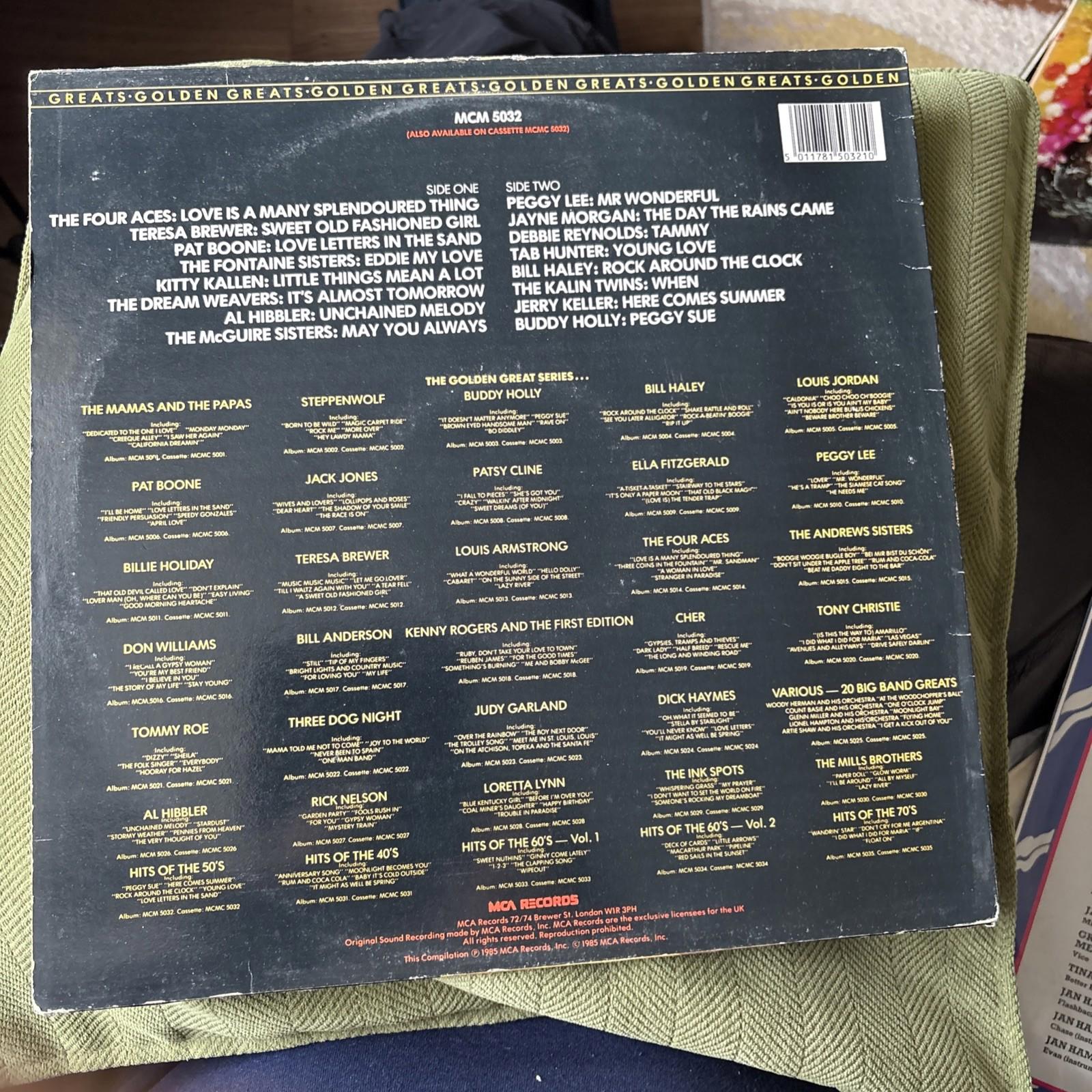 50’s Compilation Album Lp Record Hits If The 50’s Golden Greats Vinyl LP