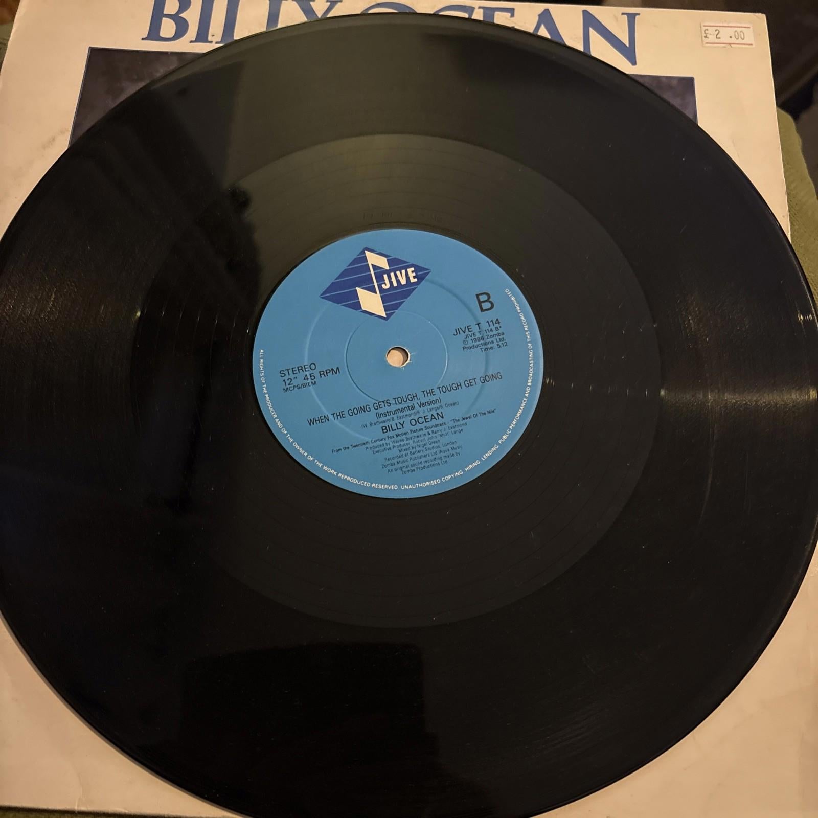 Billy Ocean When The Going Gets Tough, The Tough Get Going Extended Single 12”