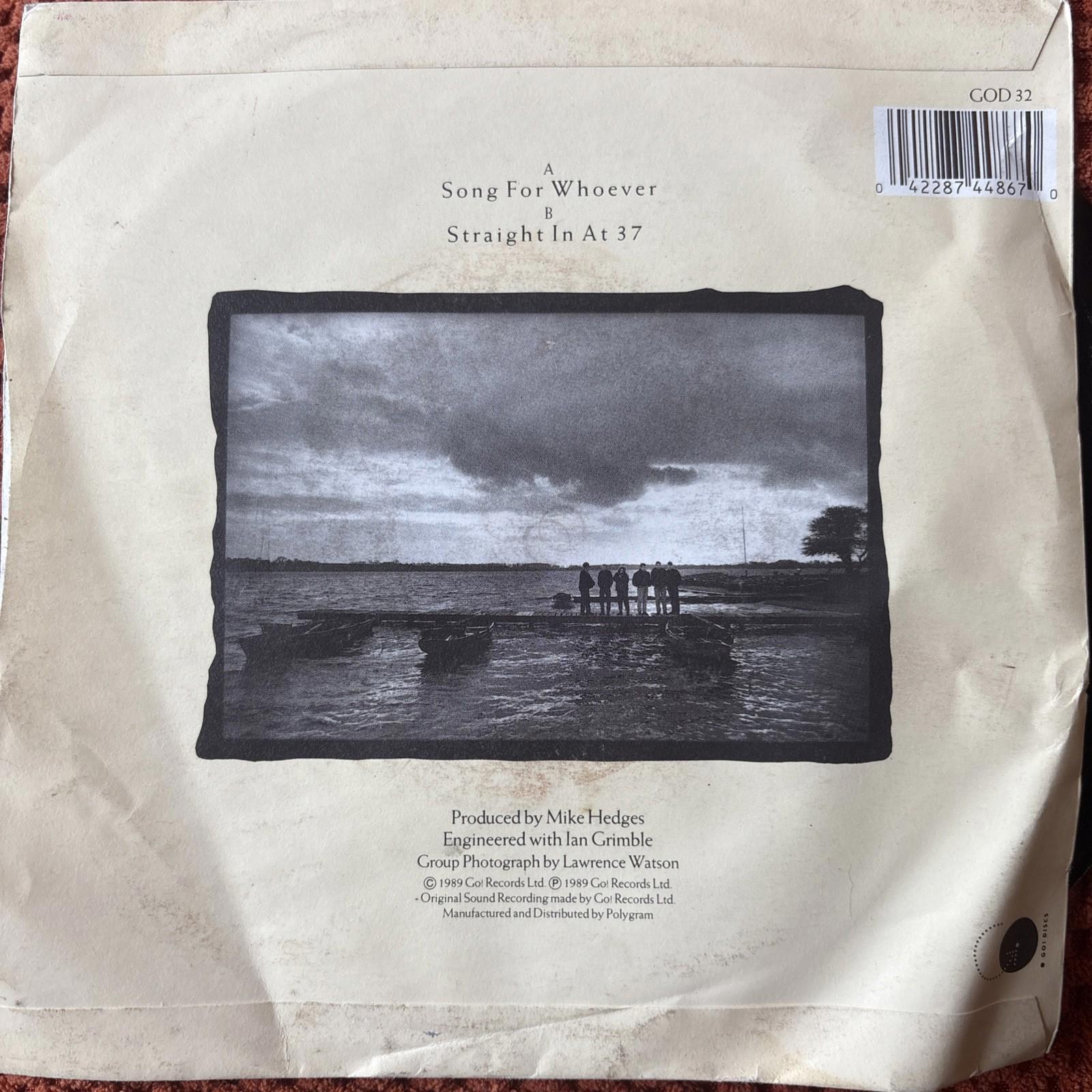 The Beautiful South, Song For Whoever / Straight in at 37 - 1989 7" Vinyl Record