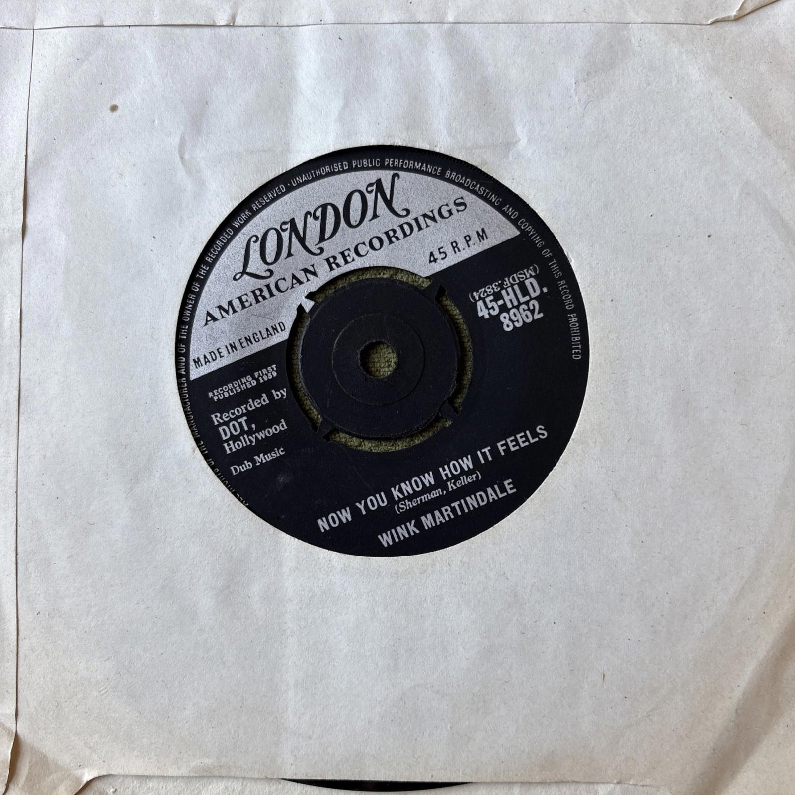 Wink Martindale Deck of Cards Now You Know How It Feels 45-HL-D8962 7” Single