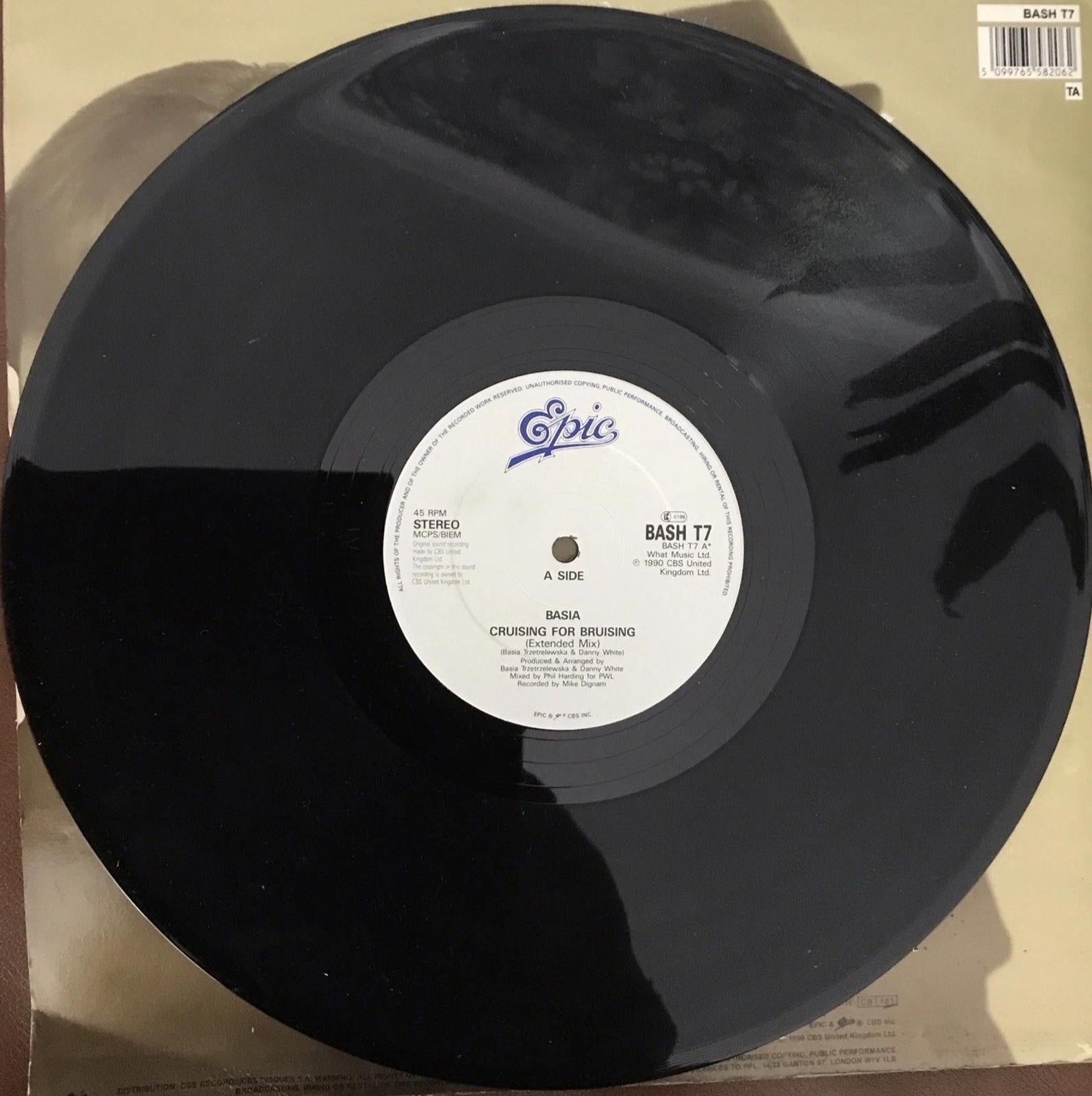 Basia Cruising for Bruising 12" Vinyl Single BASH T7 1990 Epic Records