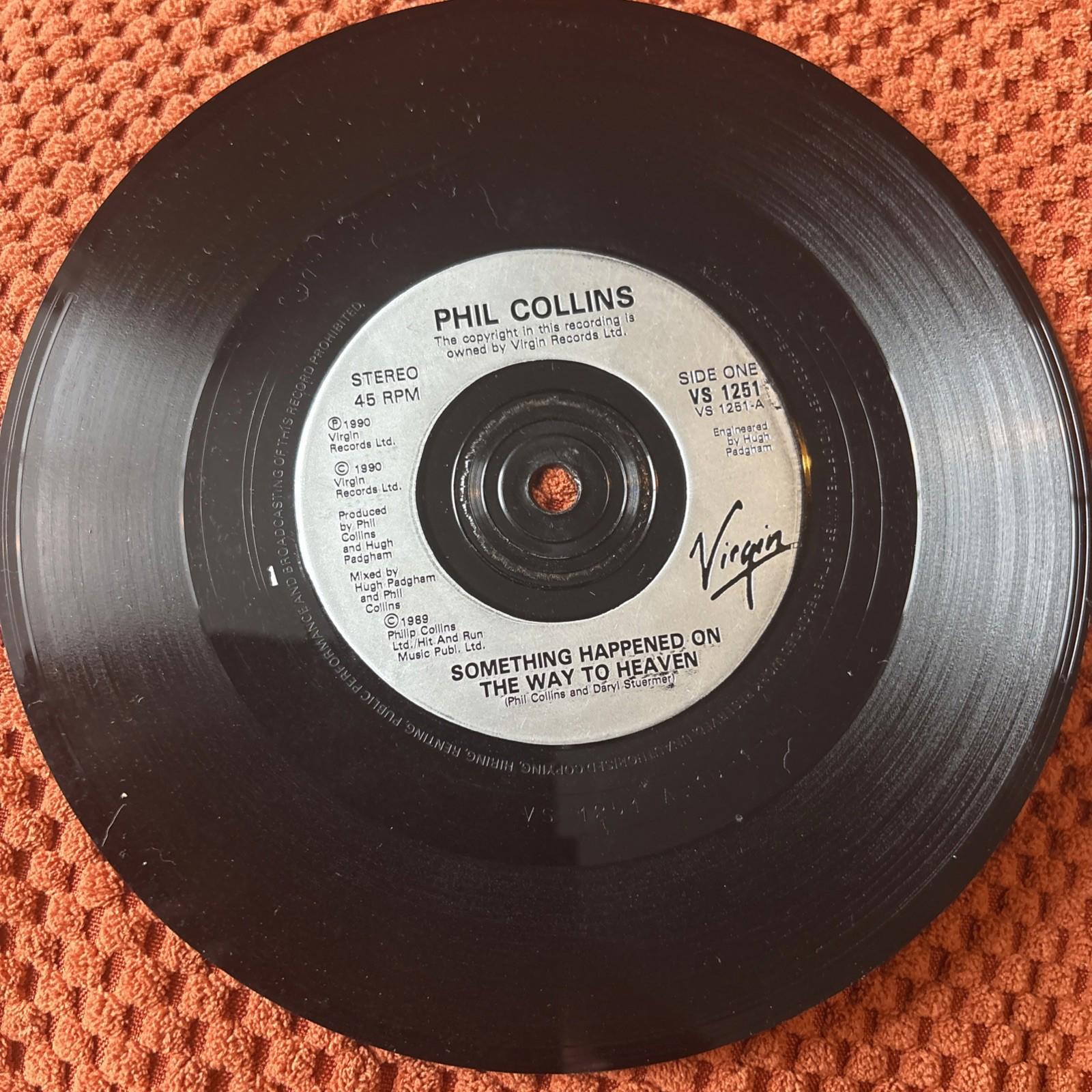 Phil Collins - Something Happened On The Way To Heaven 1990 7 inch vinyl single