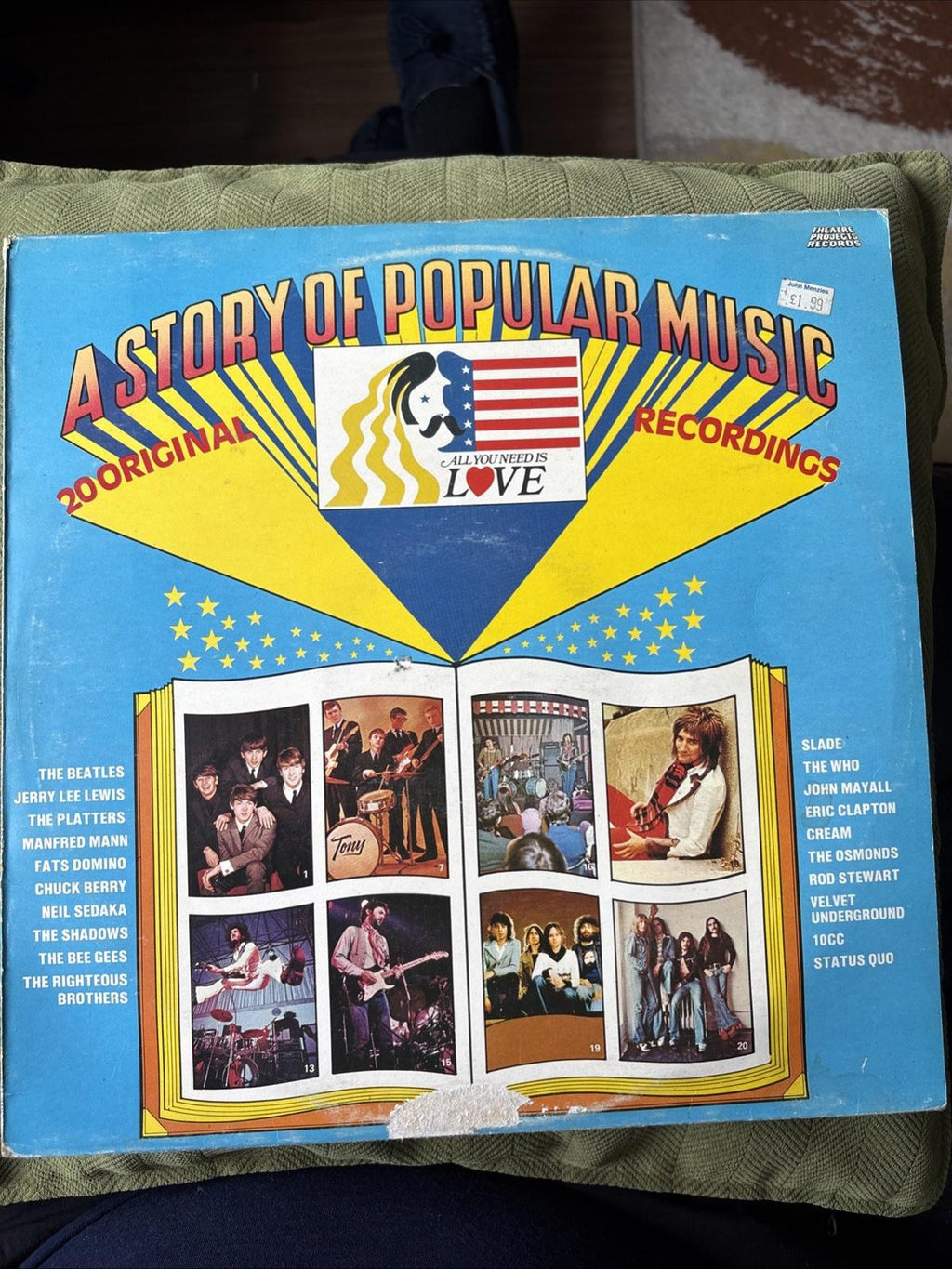 All You Need Is Love -  Theatre Projects Records ‎– Compilation Vinyl LP