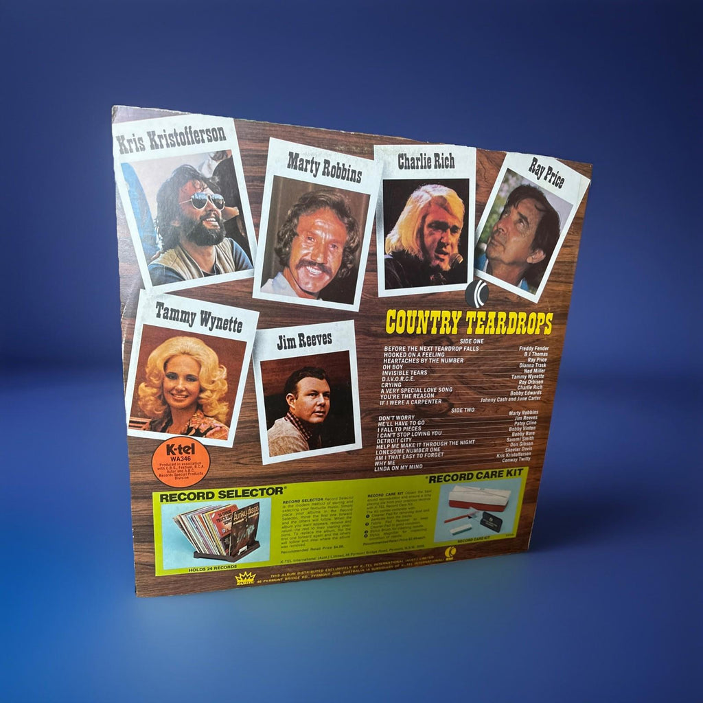 Country Teardrops 20 Original Hits Stars 12" Vinyl LP 1977 Limited Edition