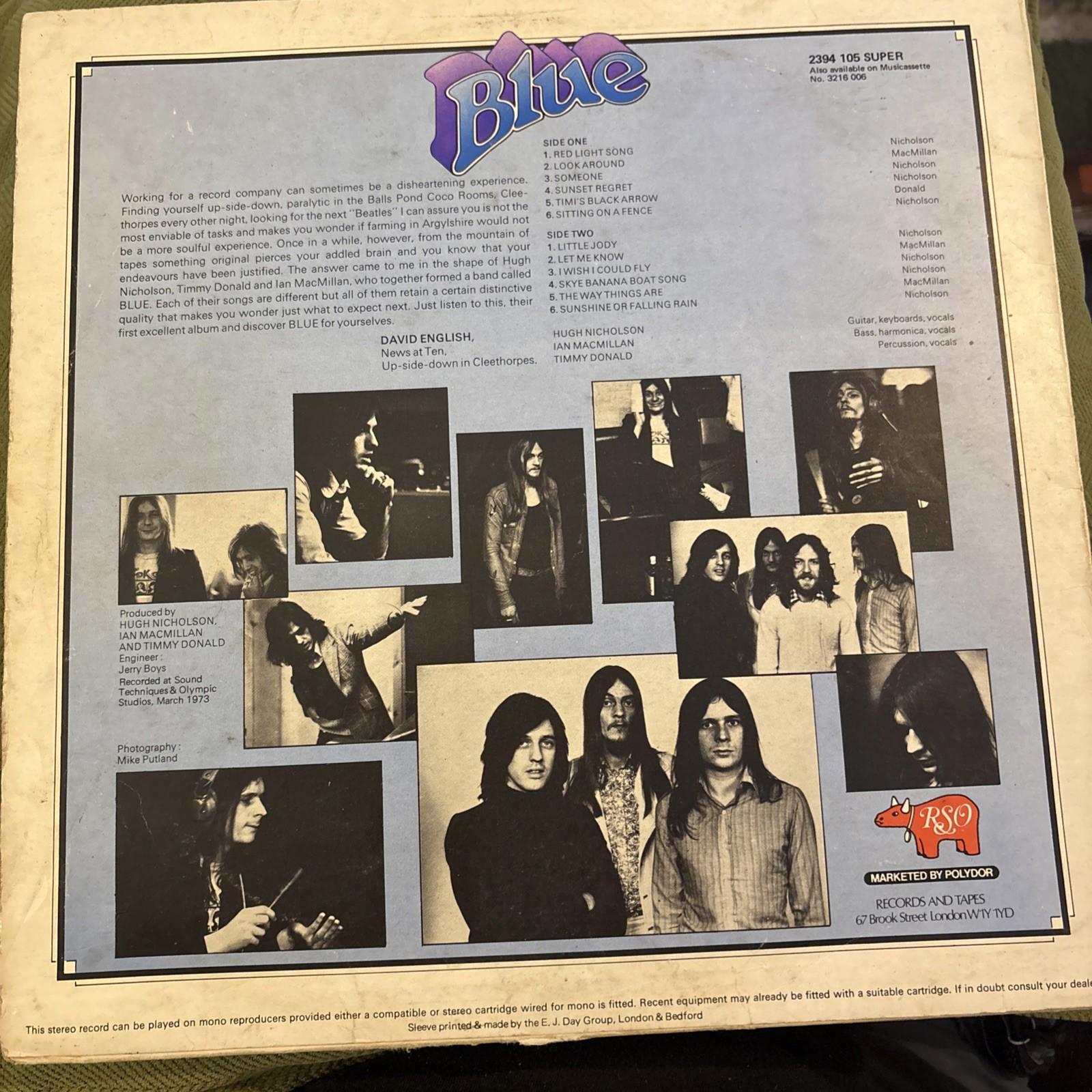 BLUE - SELF TITLED 12" VINYL LP ALBUM RECORD EX+ 2394-105