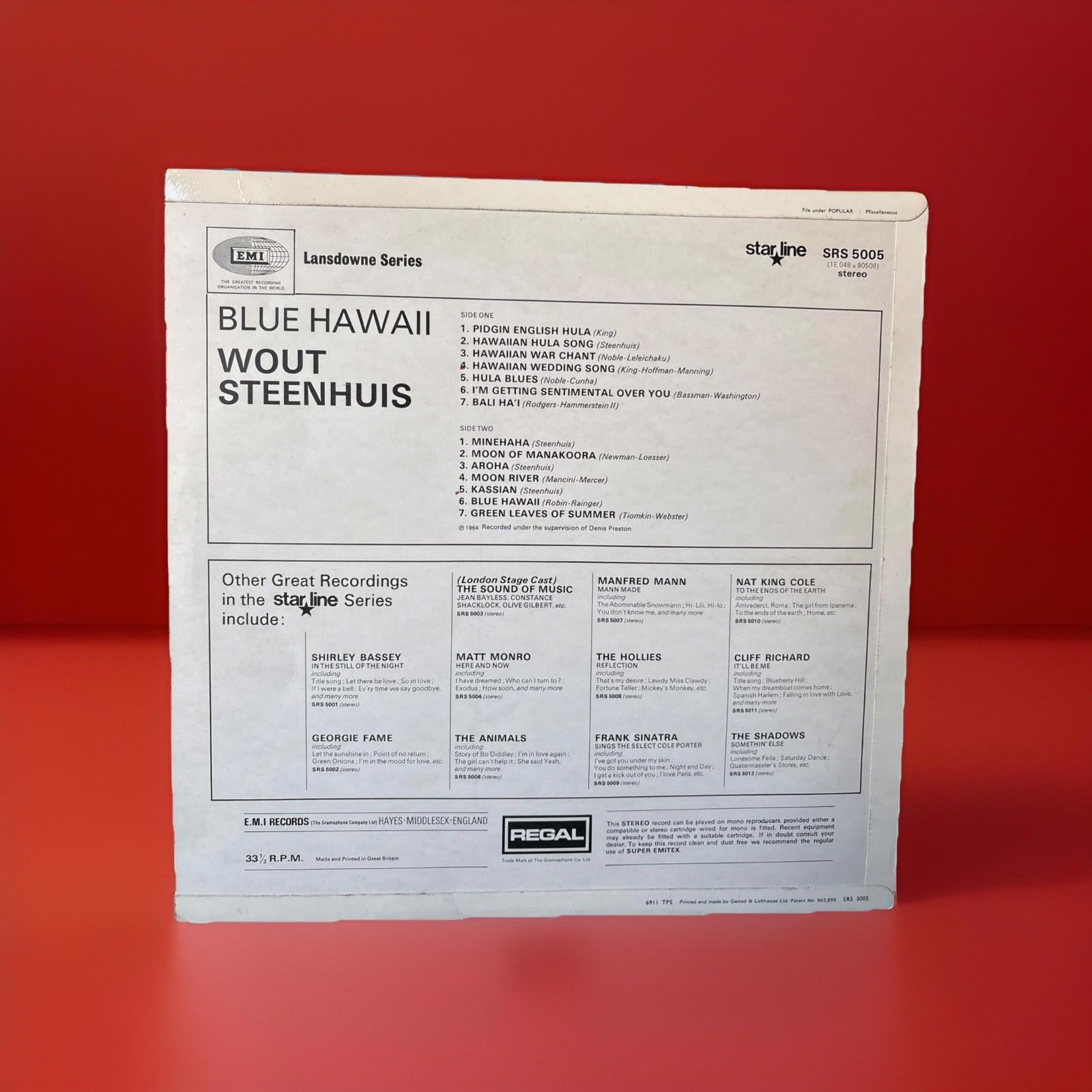 Blue Hawaii - Wout Steenhuis LP [Vinyl] Wout Steenhuis Record Album Vintage Ex