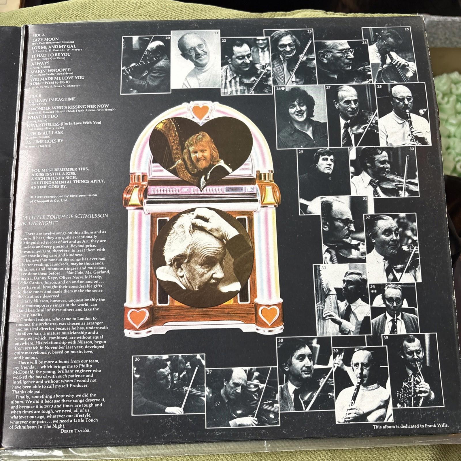 A Little Touch Of Schmilsson In The Night 1973 UK Vinyl LP Record Album Excellen