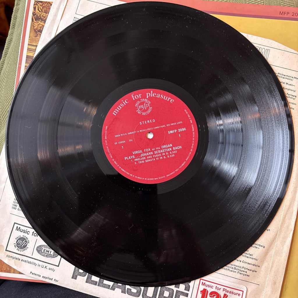 Bach Organ Works Virgil Fox Columbia Records Vinyl LP Classical Stereo VG+