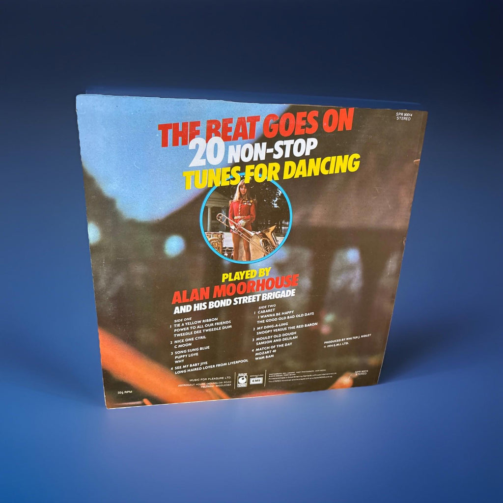 Alan Moorhouse: The Beat Goes On 20 Non- Stop Tunes 12" Vinyl LP 1974 Excellent 