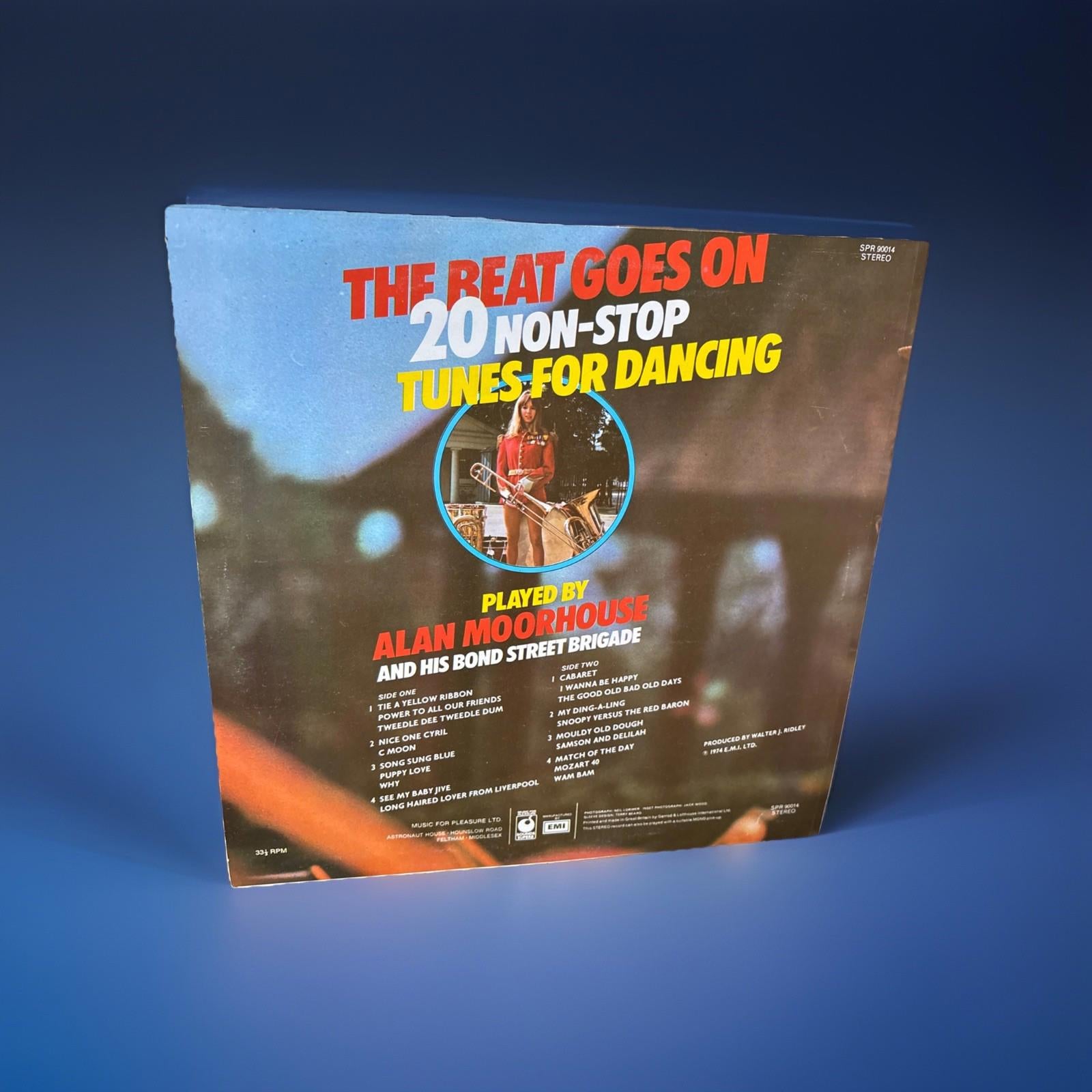 Alan Moorhouse: The Beat Goes On 20 Non- Stop Tunes 12" Vinyl LP 1974 Excellent 