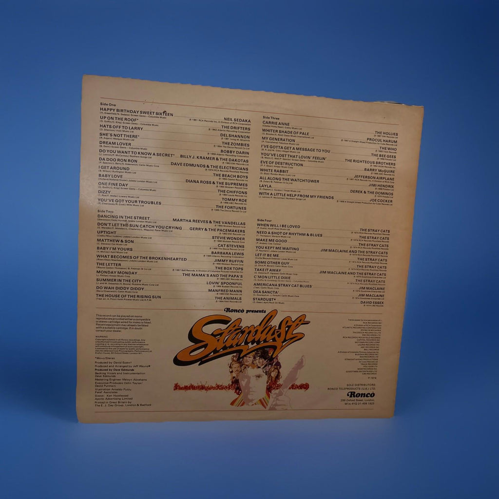 Stardust Original Soundtrack 1974 Ronco 44 Hits Film Music 2LP Double Album
