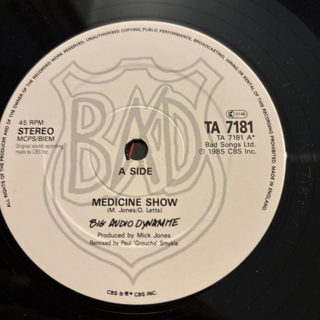 Big Audio Dynamite - Medicine Show 12" CBS Record Vinyl 1985 TA 7181 Mick Jones