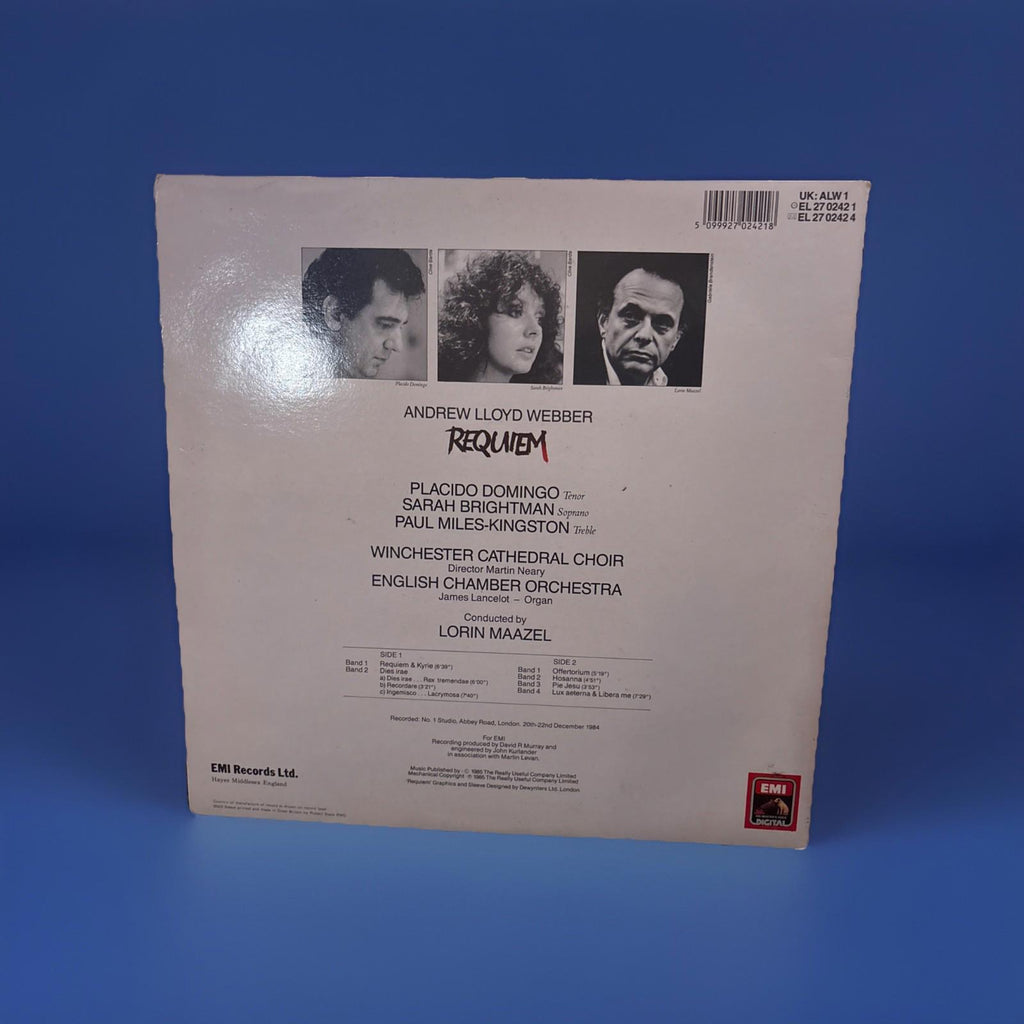 Andrew Lloyd Webber Requiem Vinyl Record LP Album 1985 Domingo Brightman ex