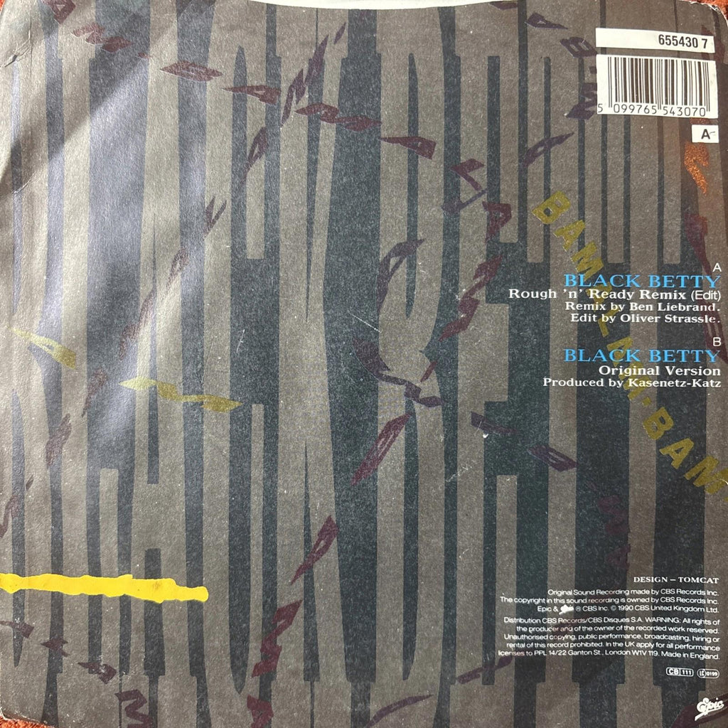 Ram Jam - Black Betty (Rough 'N' Ready Remix Edit) - 7" Vinyl Record - EX/VG