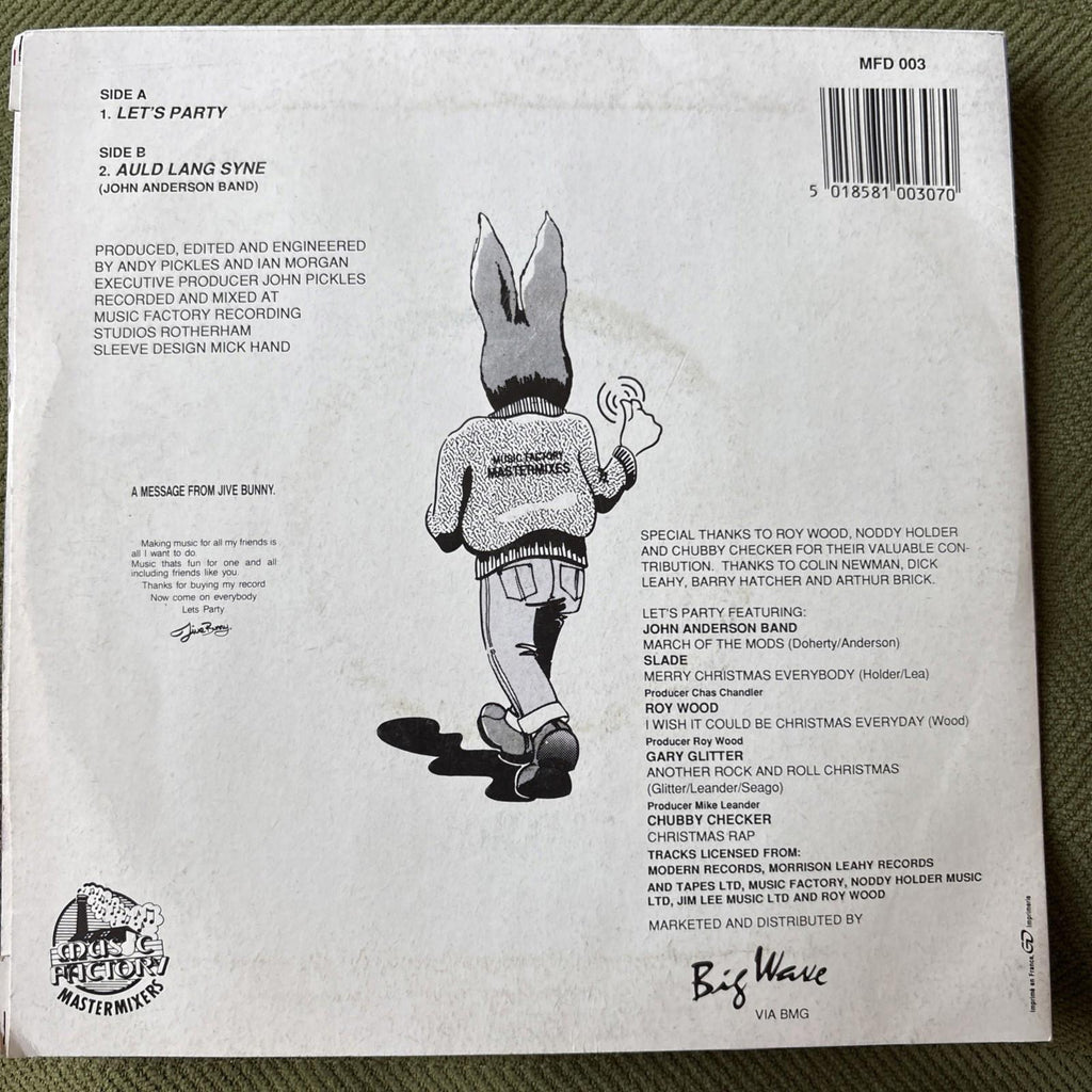 Jive Bunny And The Mastermixers - Let's Party / Auld Lang Syne 7"
