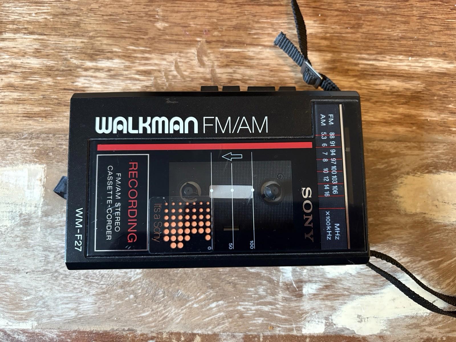 Very RARE WM-F27 Sony Walkman Cassette Player Radio WORKING! Excellent Condition