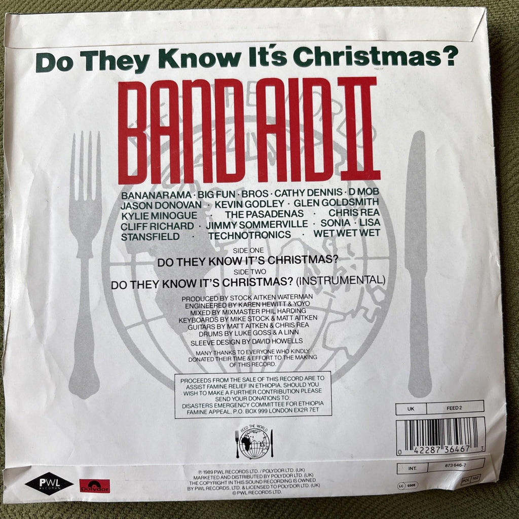 Band Aid II-Do They Know it’s Christmas- Polydor Records 7” 1989