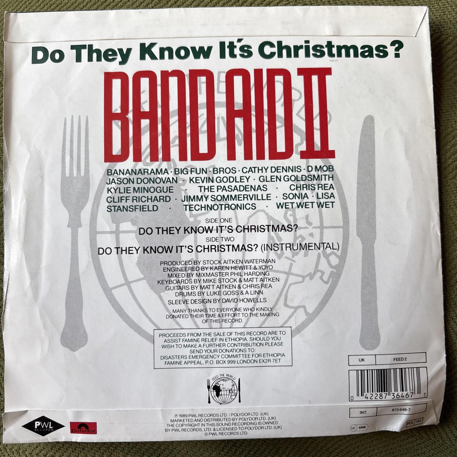 Band Aid II-Do They Know it’s Christmas- Polydor Records 7” 1989