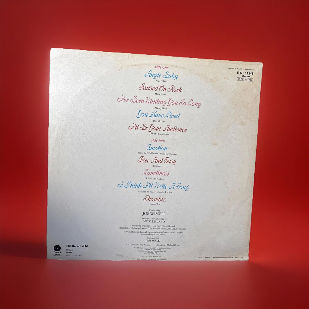 Helen Reddy - Free And Easy Original   1974 LP Vinyl Record Album EMI Excellent