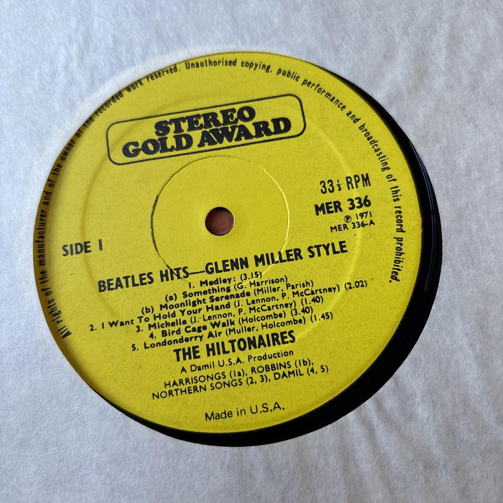 Beatles Hits - Glenn Miller Style 1971 USA Version First vinyl record album