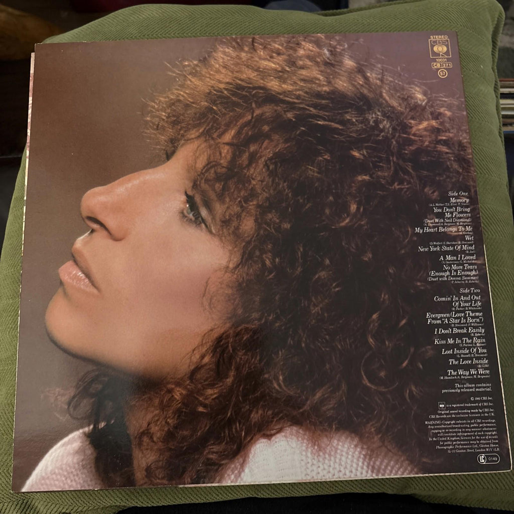 BARBRA STREISAND LOVE SONGS CBS 10031 1981 VINYL LP RECORD