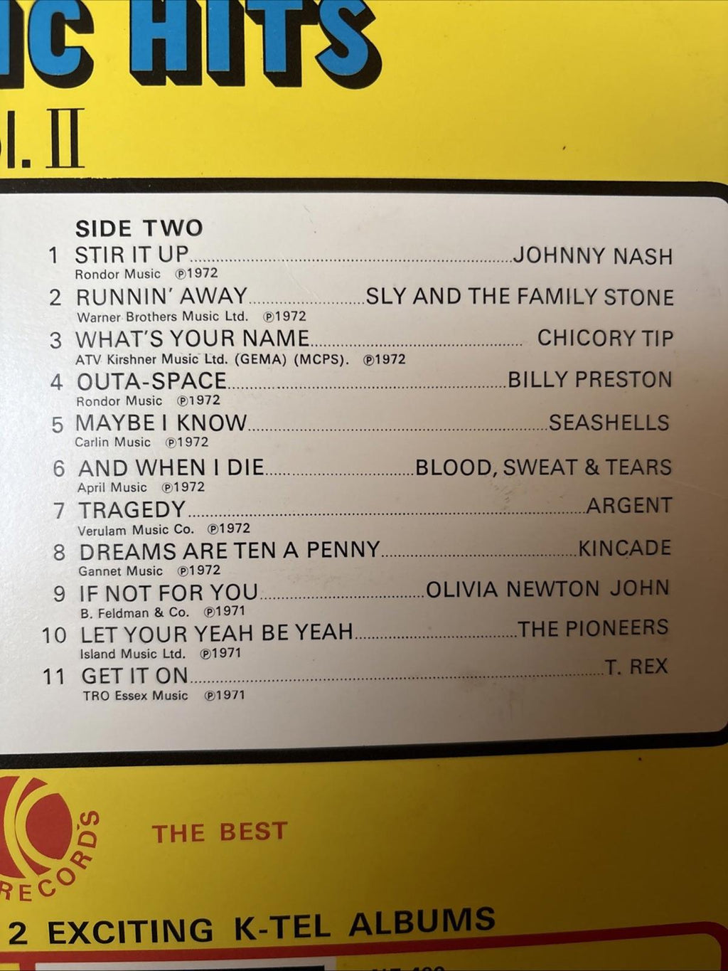 22 Dynamic Hits Vol 2 Vinyl LP 12” Album Record Amazing Compilation 1972 See Pic