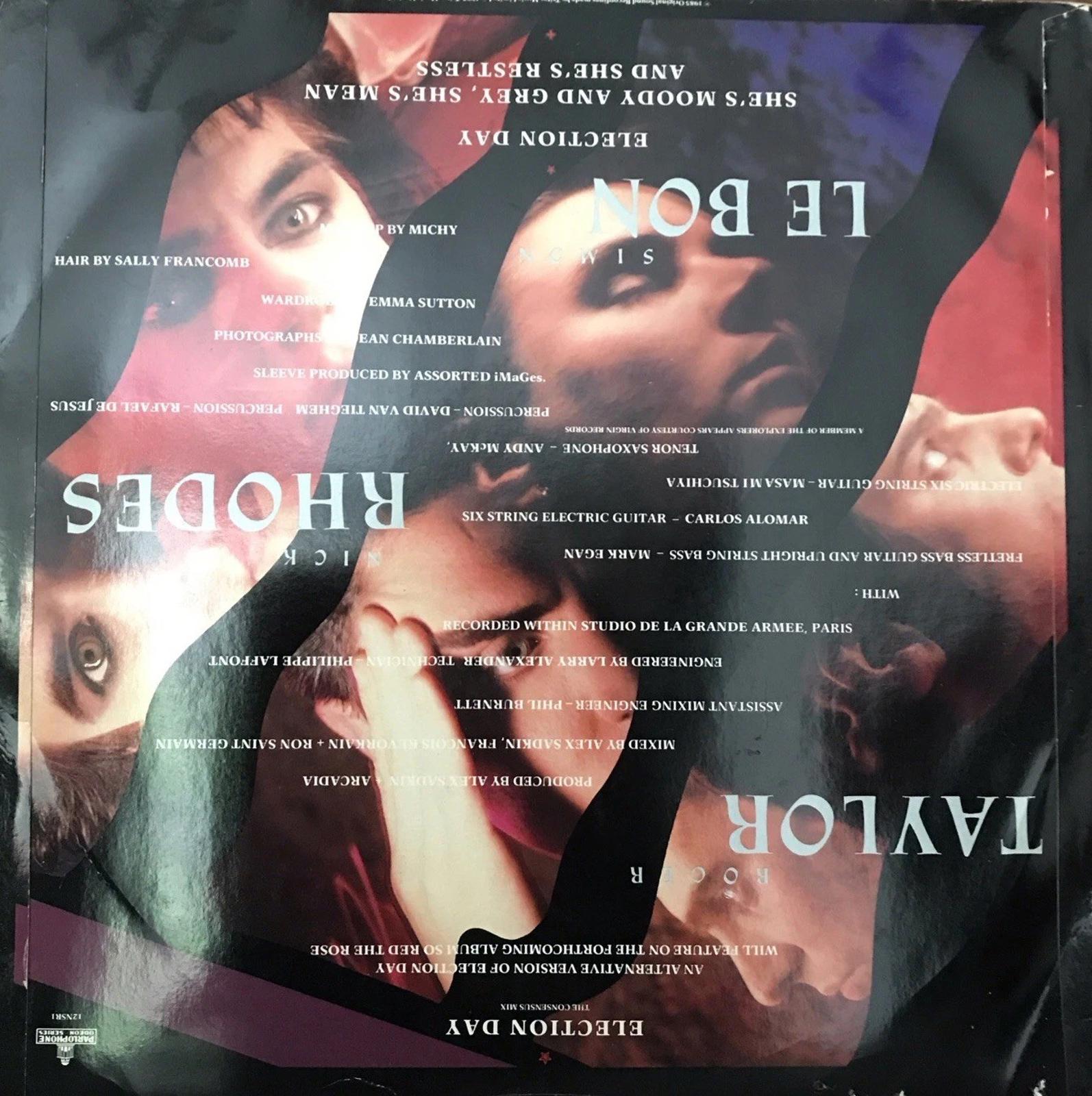 Arcadia  – Election Day (The Consensus Mix) Vinyl 12" Single 45rpm 1985 Record