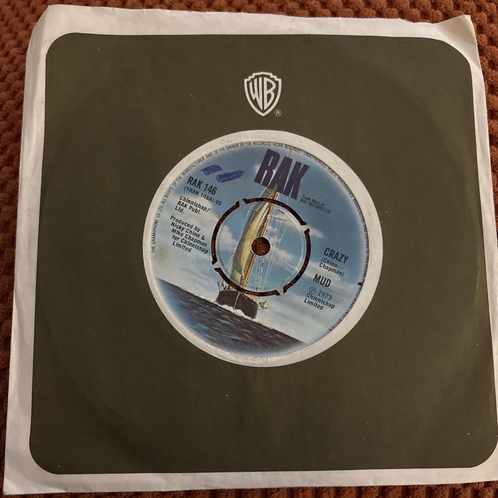 MUD - CRAZY / DO YOU LOVE ME - VINYL 7" - RAK 146