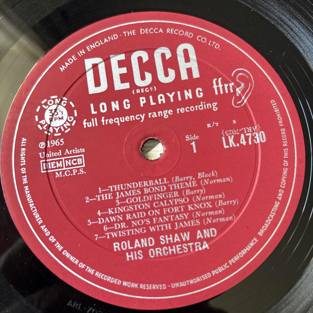 007 James Bond In Action Thriller Themes From Bond Movies 1965 Vinyl Lp Record