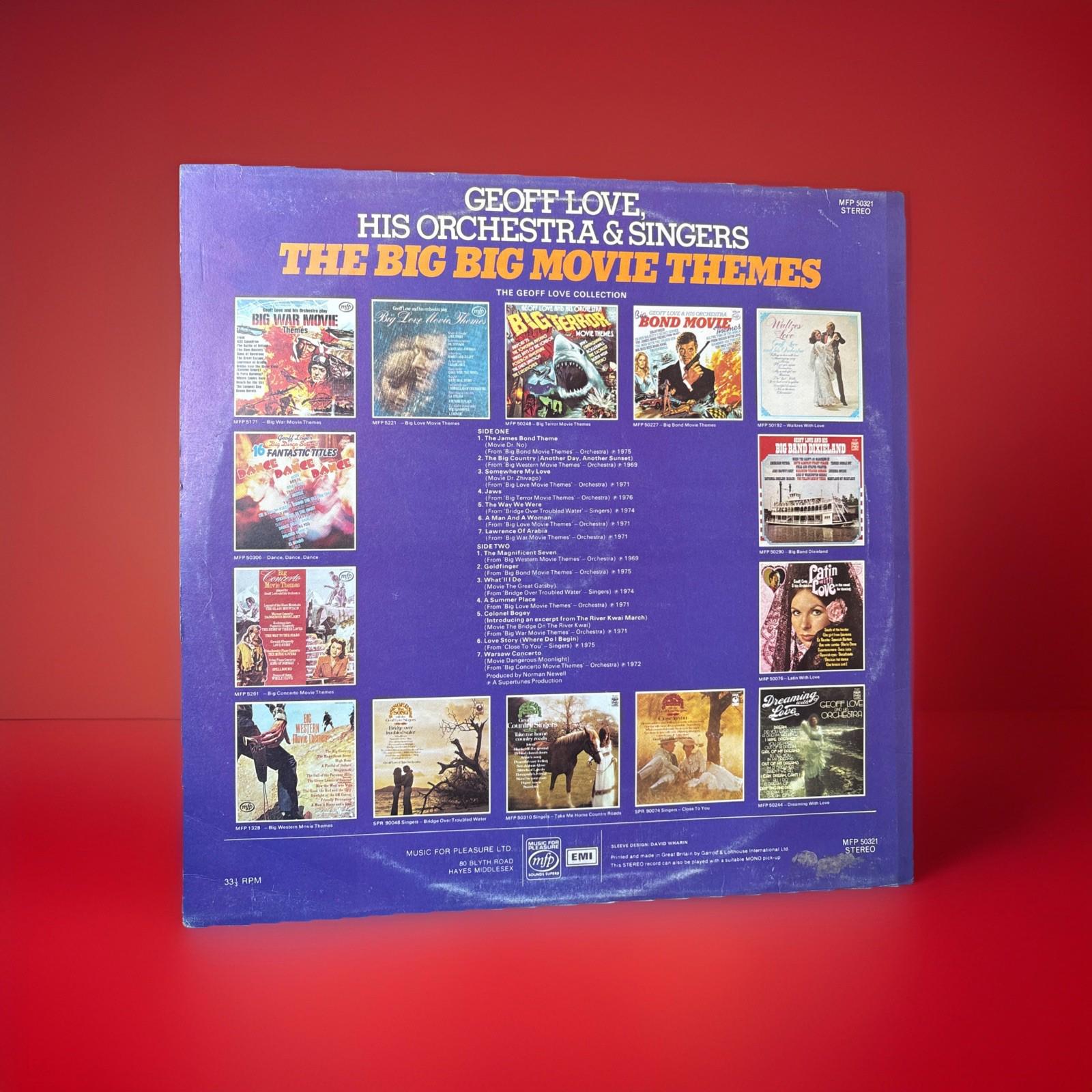 Vinyl LP Geoff Love his Orchestra & Singers - The Big Big Movie Themes (1975)