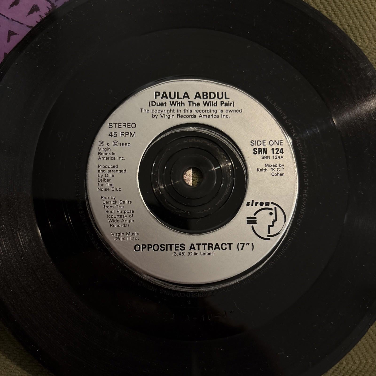 Paula Abdul - Opposites Attract (Siren 1990) 7" Single