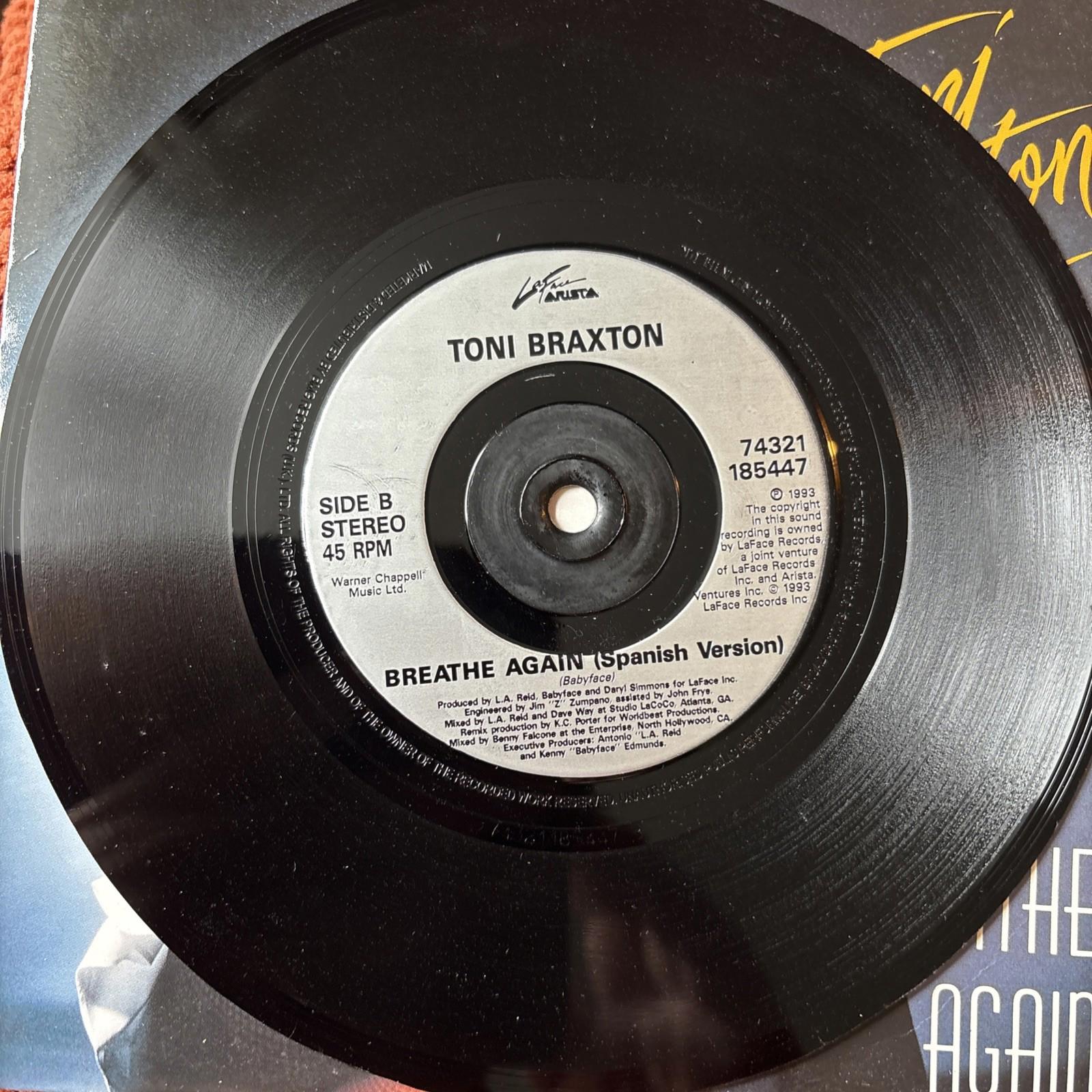 Toni Braxton - Breathe Again. 7inch Vinyl Record