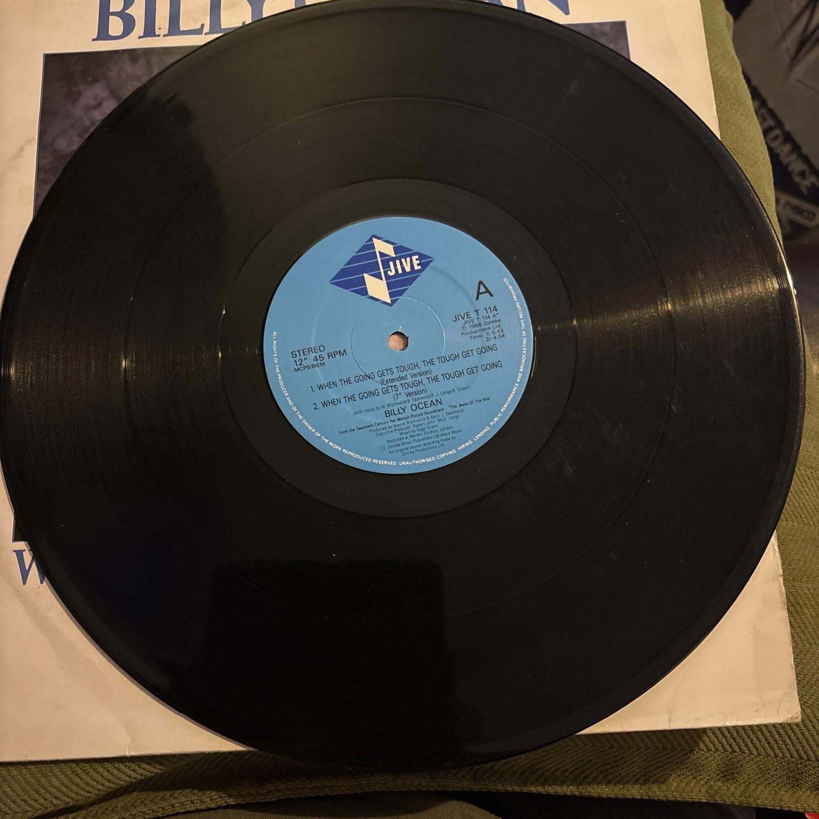 Billy Ocean When The Going Gets Tough, The Tough Get Going Extended Single 12”