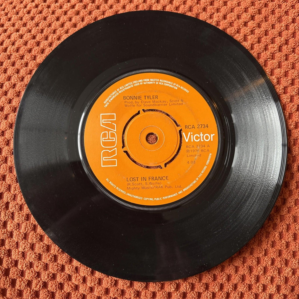BONNIE TYLER - LOST IN FRANCE / BABY I REMEMBER YOU ORIGINAL UK 7'' vinyl single
