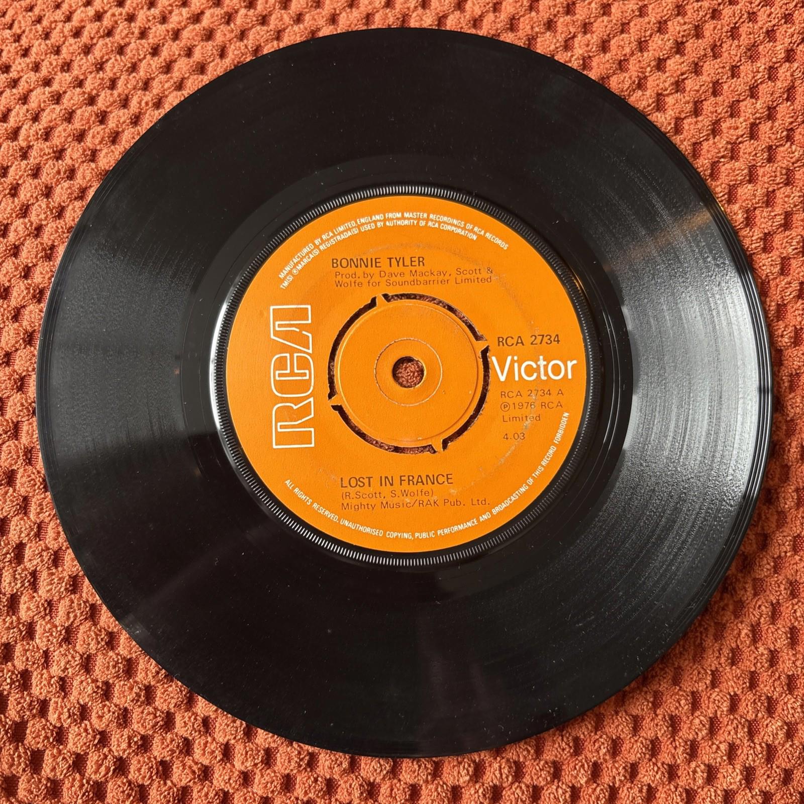 BONNIE TYLER - LOST IN FRANCE / BABY I REMEMBER YOU ORIGINAL UK 7'' vinyl single